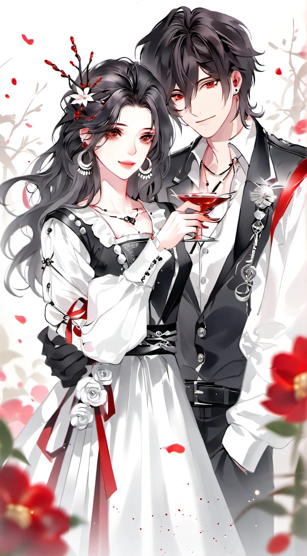 ai character: neon and tunner  A background