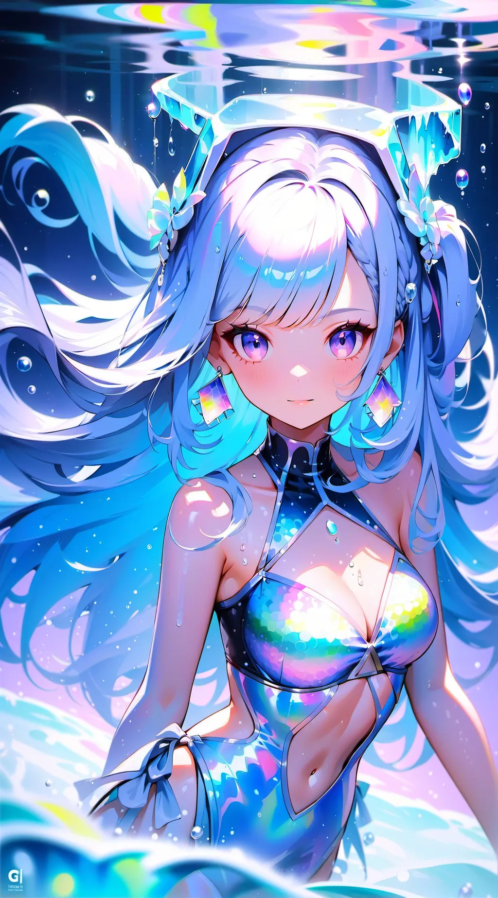 ai character: violet background