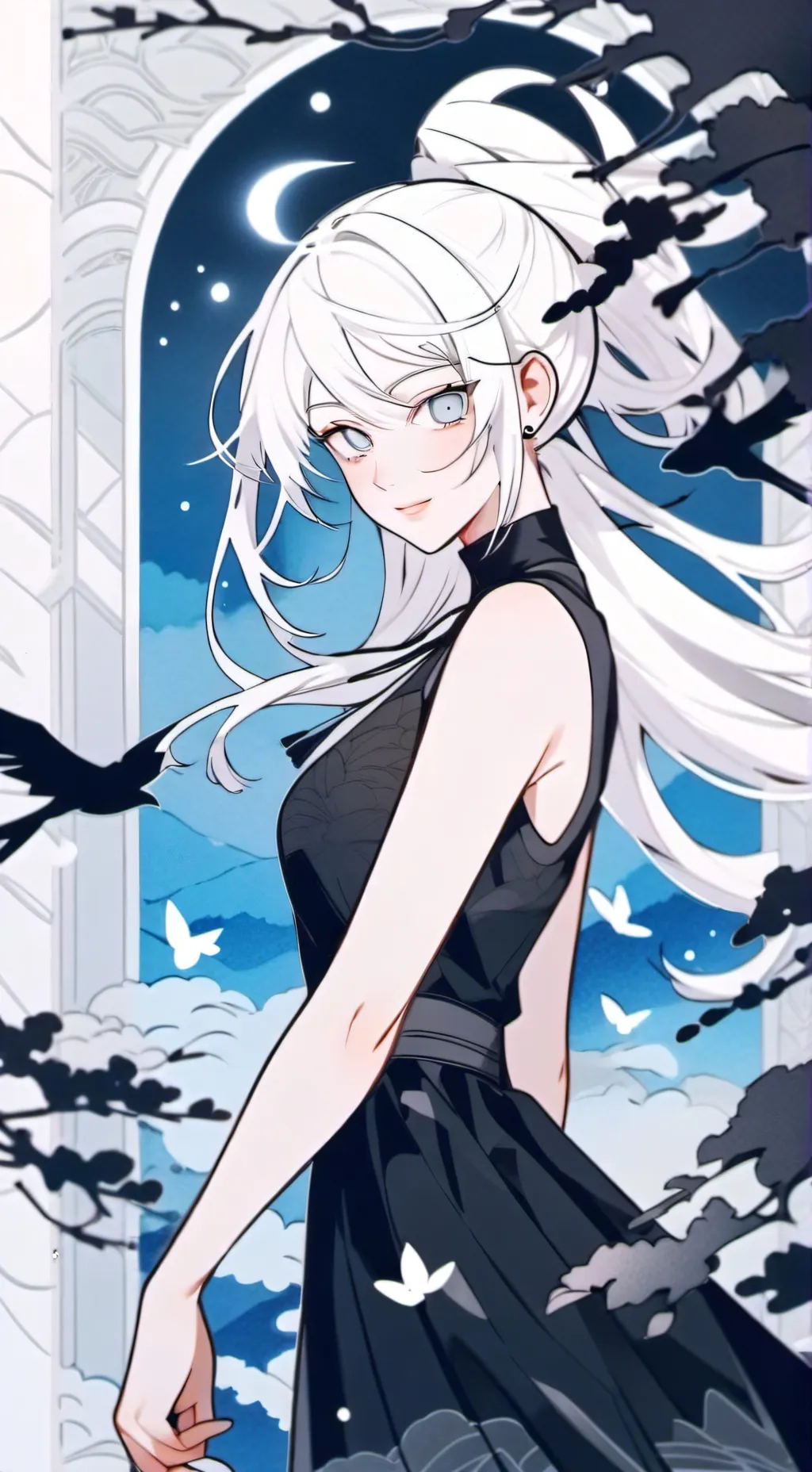 ai character: gojo mujer (joven) background