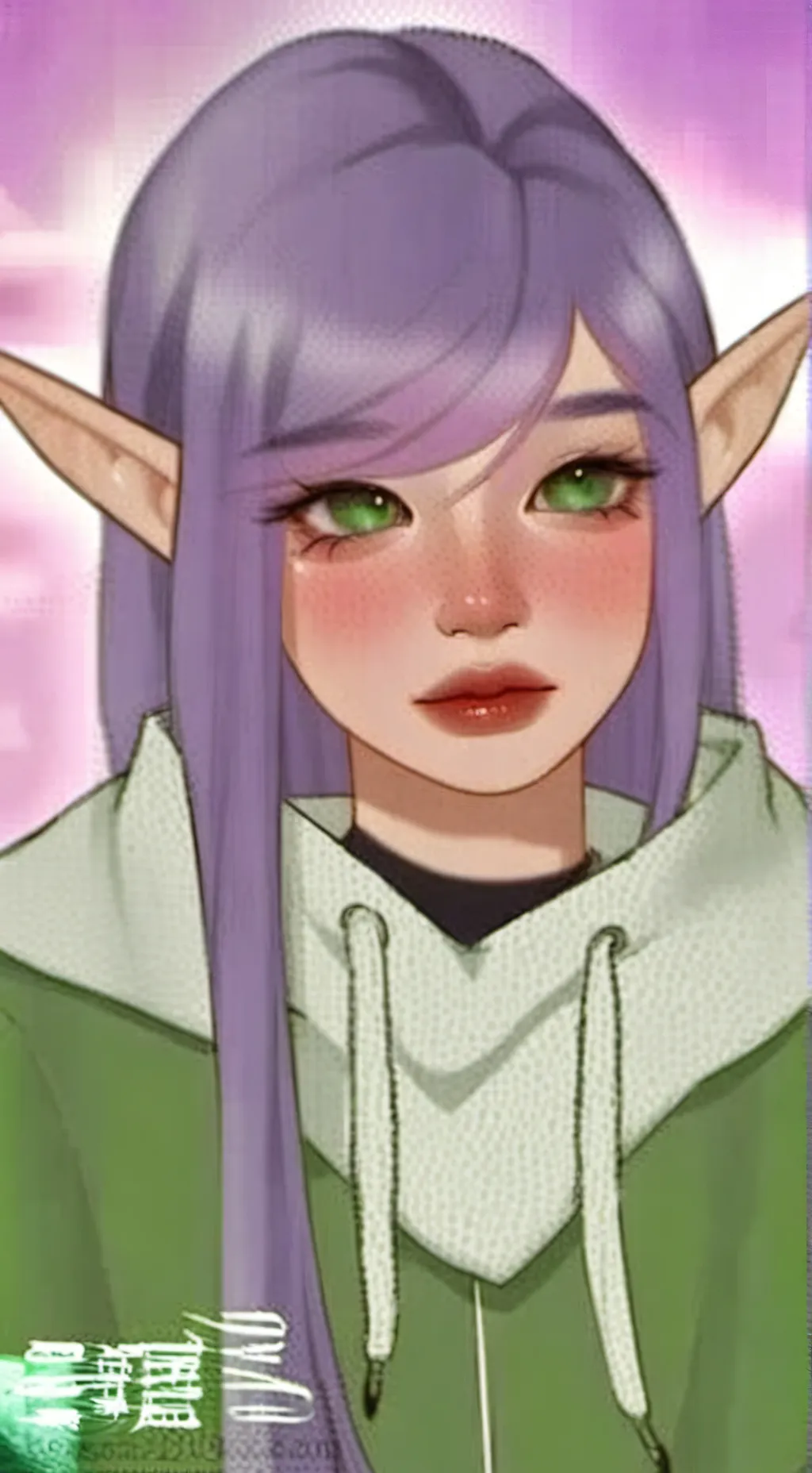 ai character: sparkle background