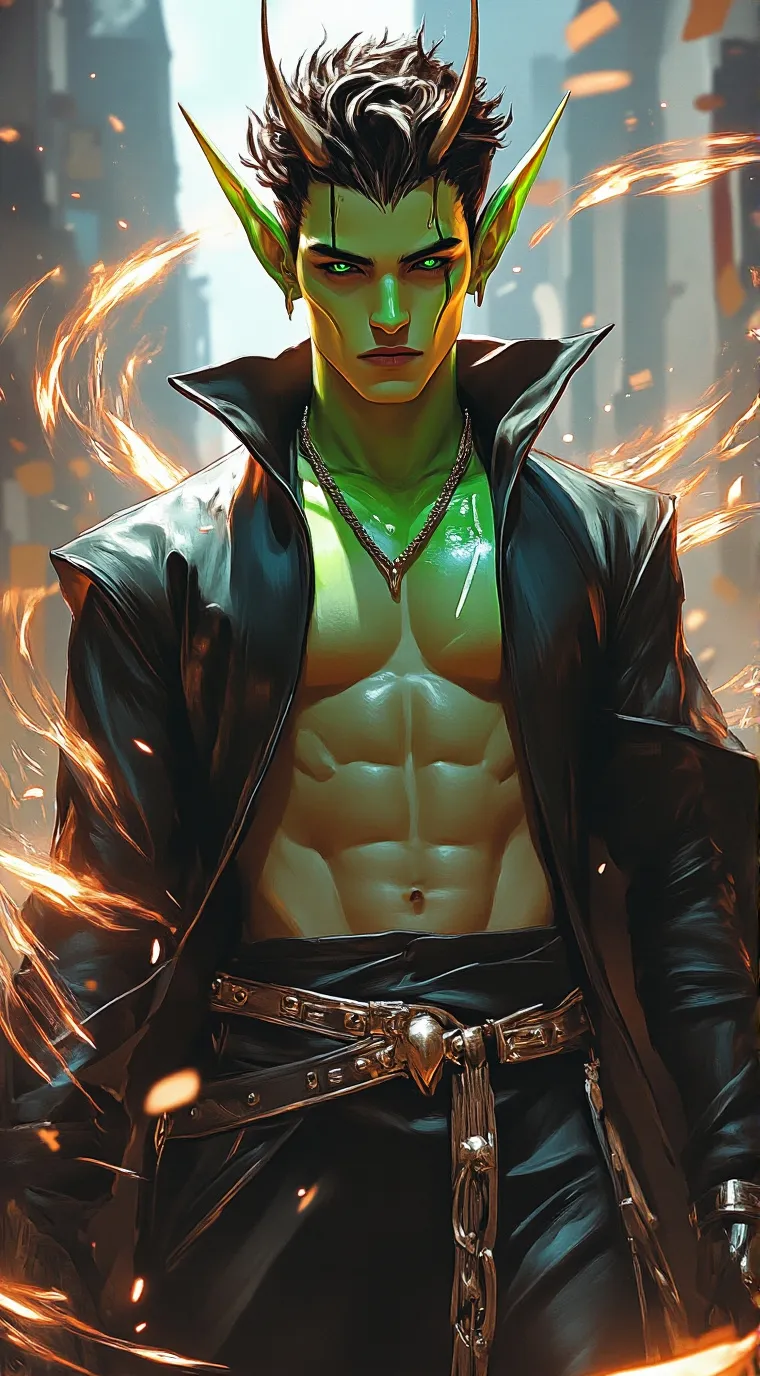 ai character: Gortash, the Green background