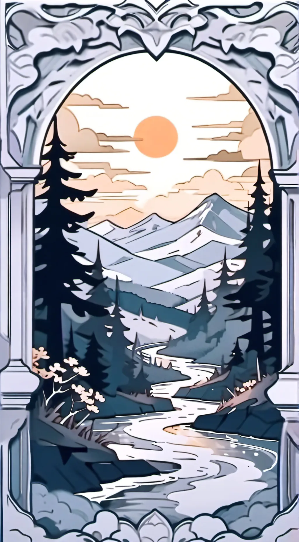 ai character: Moonflower background