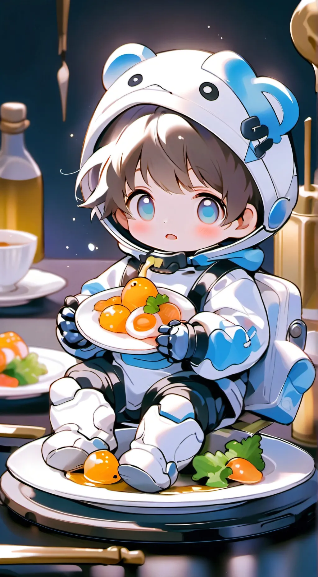 ai character: Food Baby background