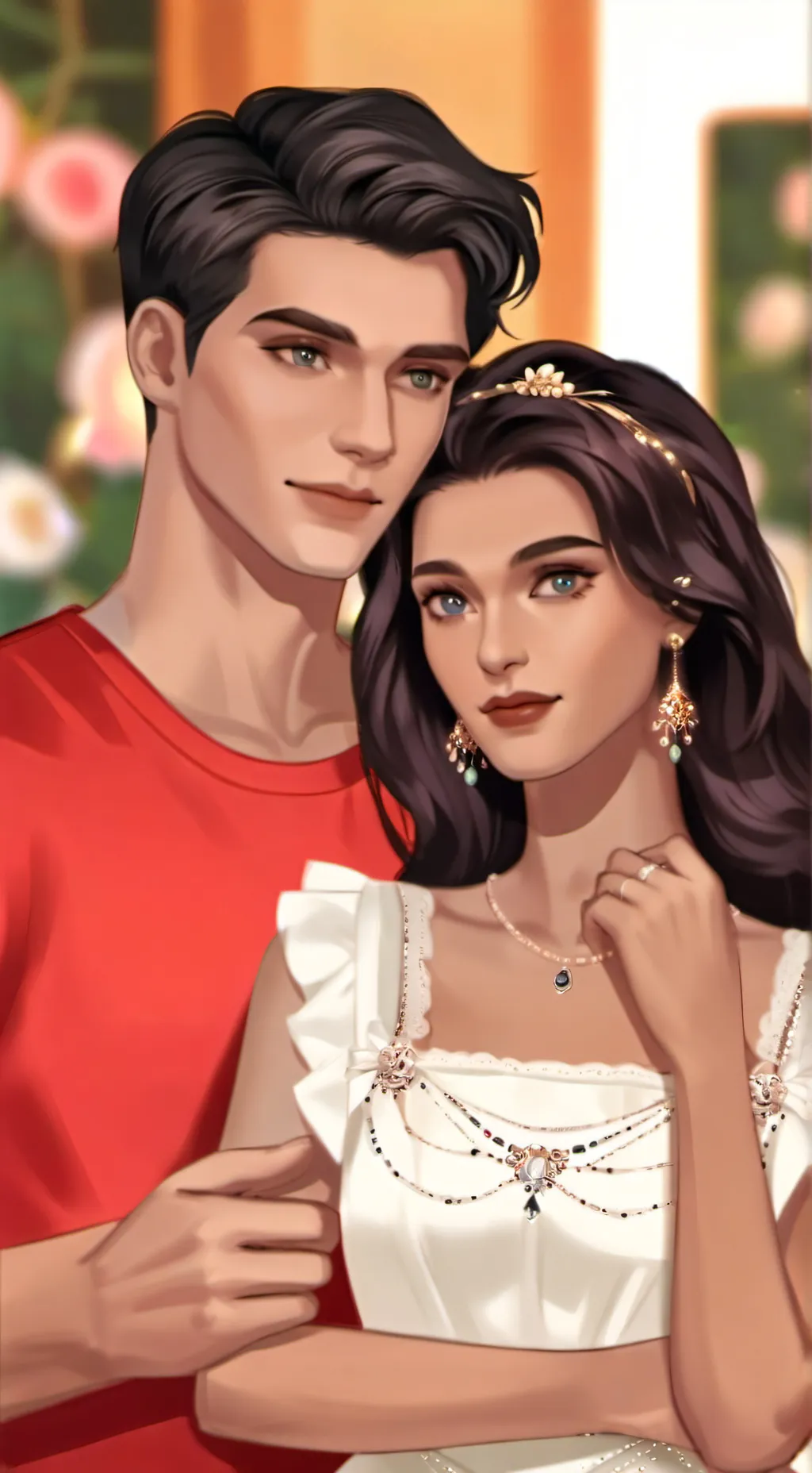 ai character: Cute Couple  background
