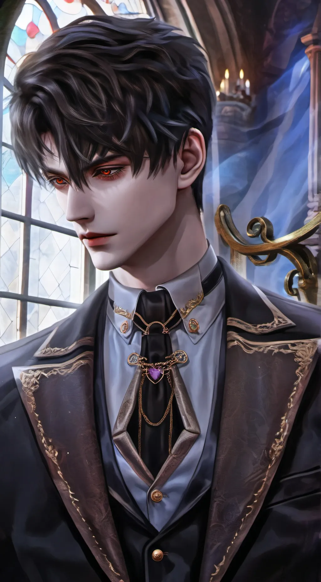 ai character: Alex the vampire  background