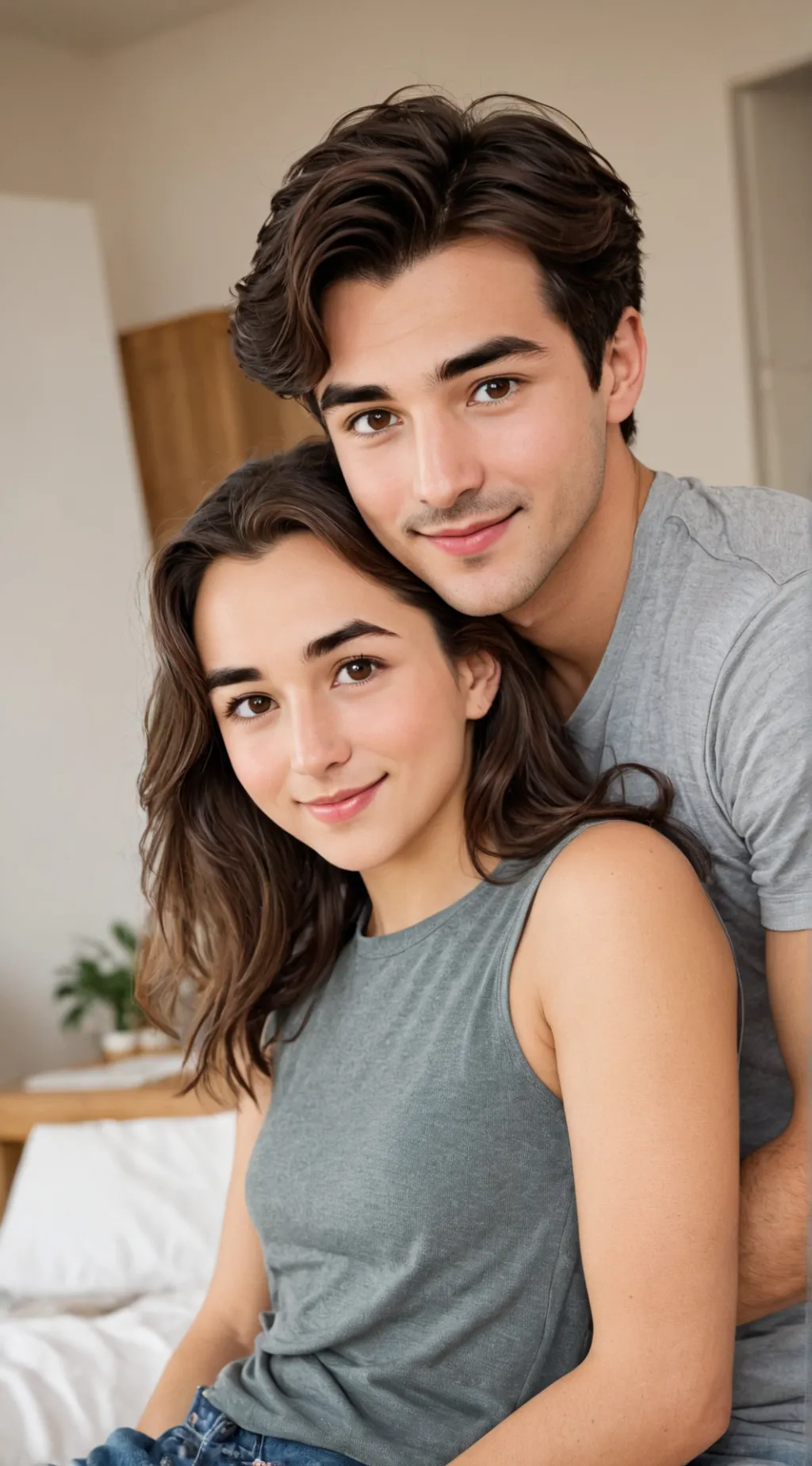 ai character: Cute Couple  background