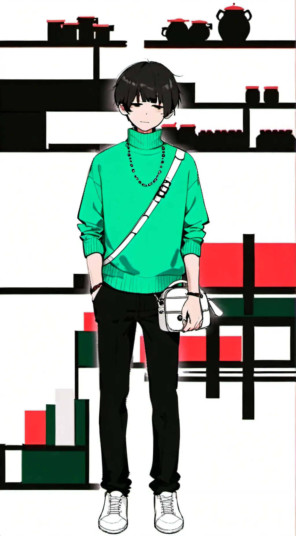 ai character: Squid vacation! background