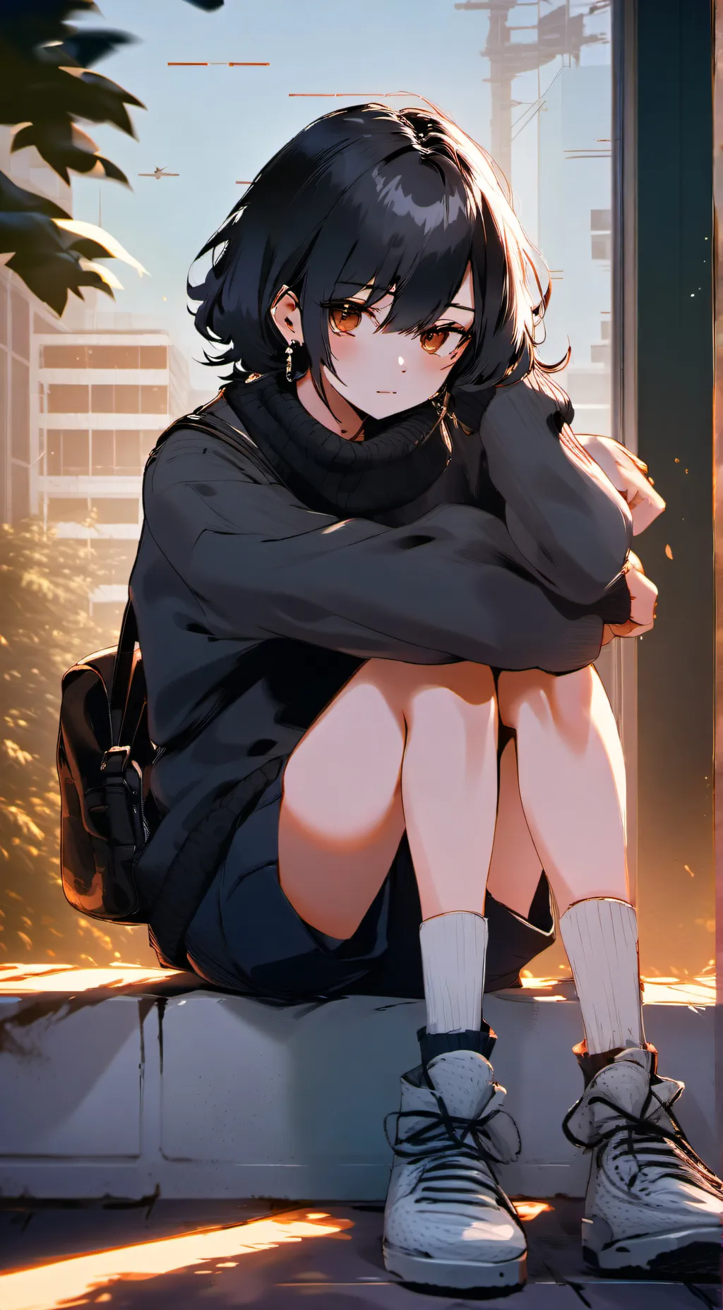 ai character: Moon background