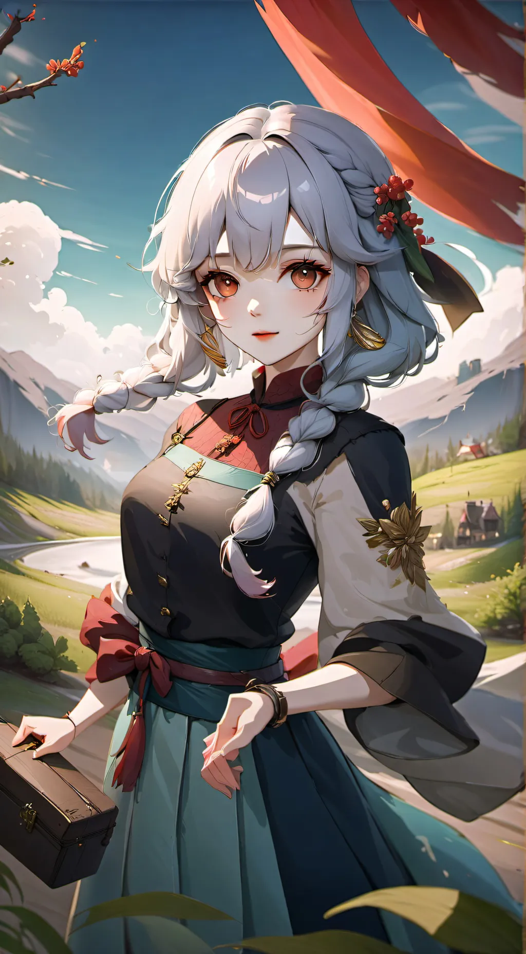 ai character: Amber background