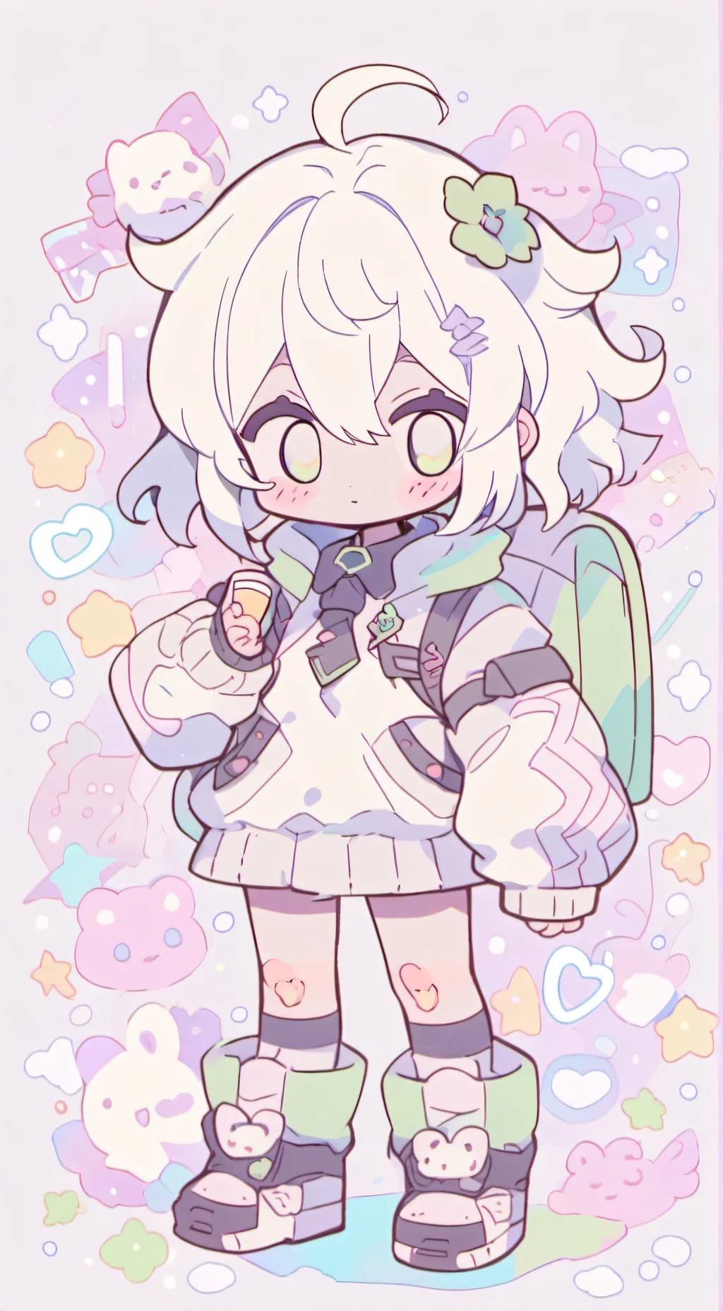 ai character: MHA baku lil sis   background