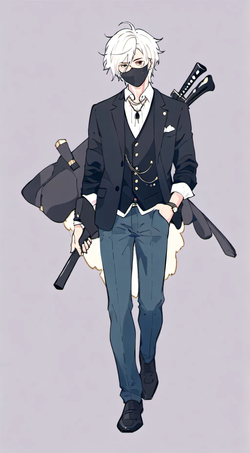 ai character: Ghost face  background