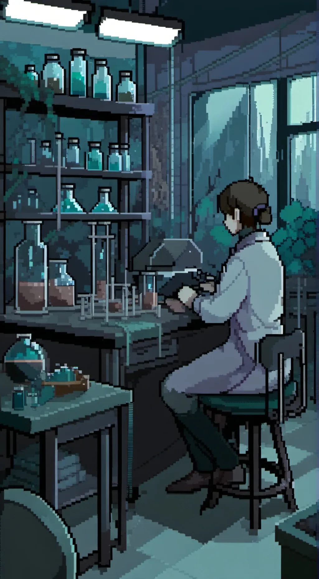 ai character: Science Apocalypse background