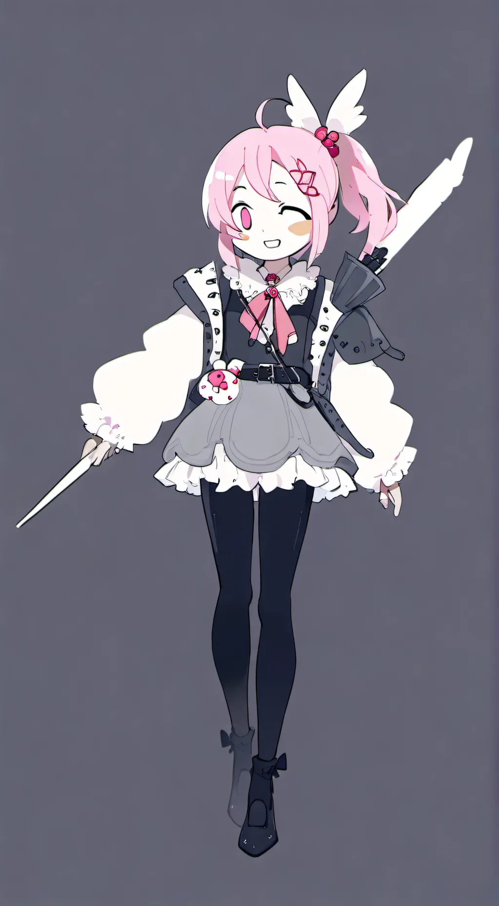 ai character: pink background