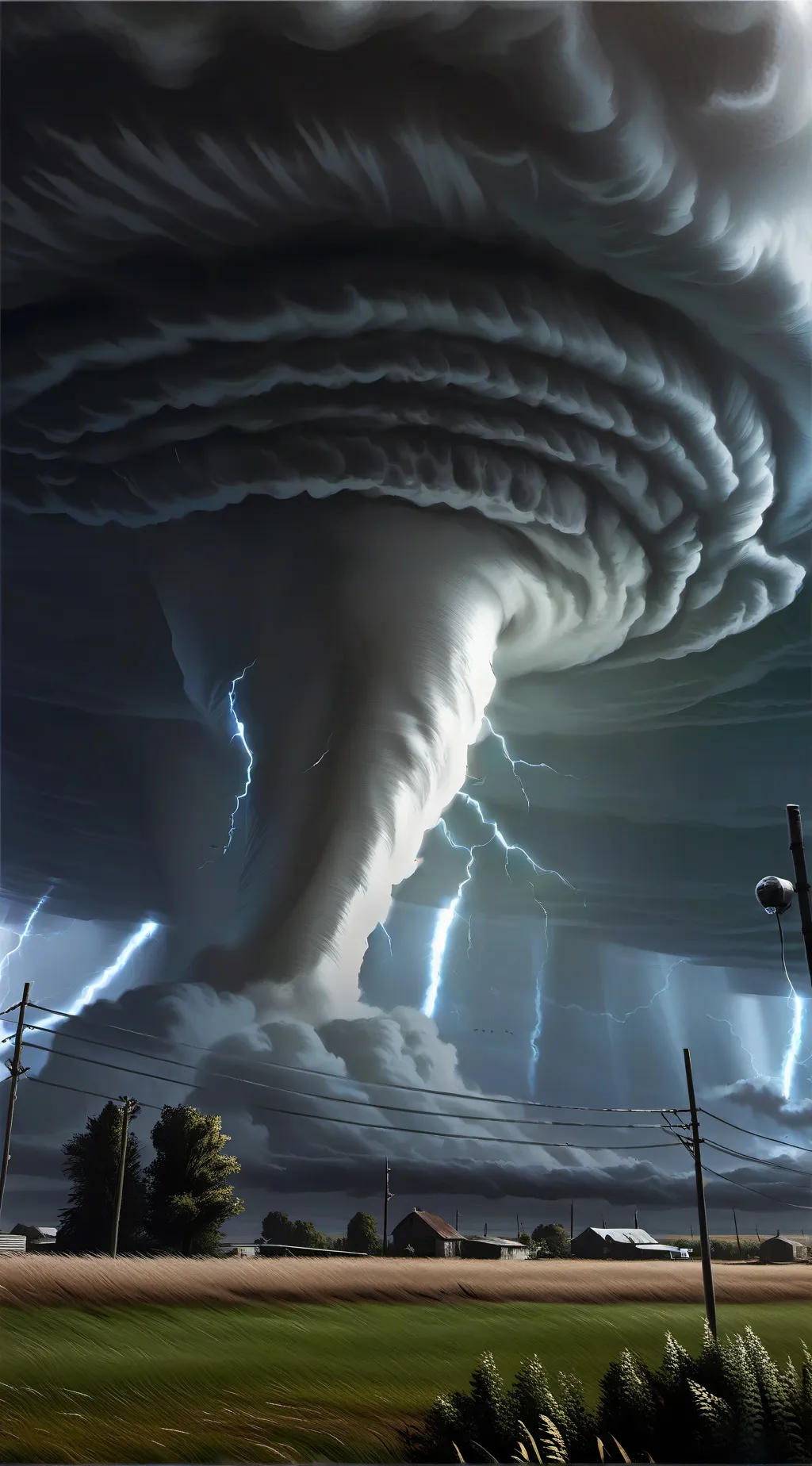 ai character: El Reno tornado background