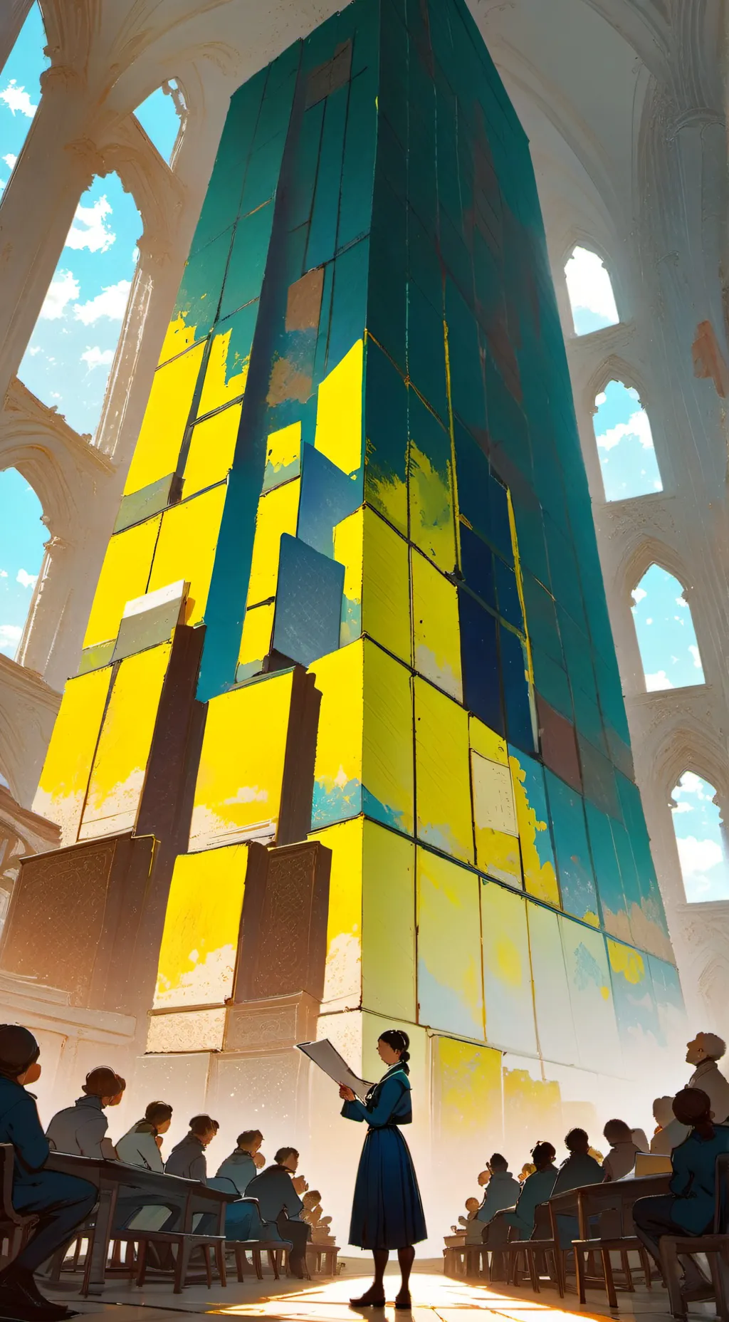 ai character: Escuela de gigante background