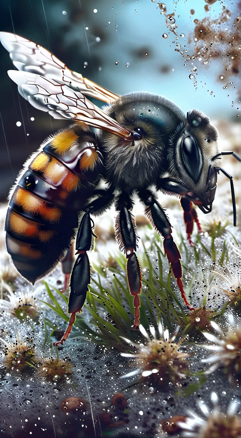 ai character: BSS Mythic meteors background