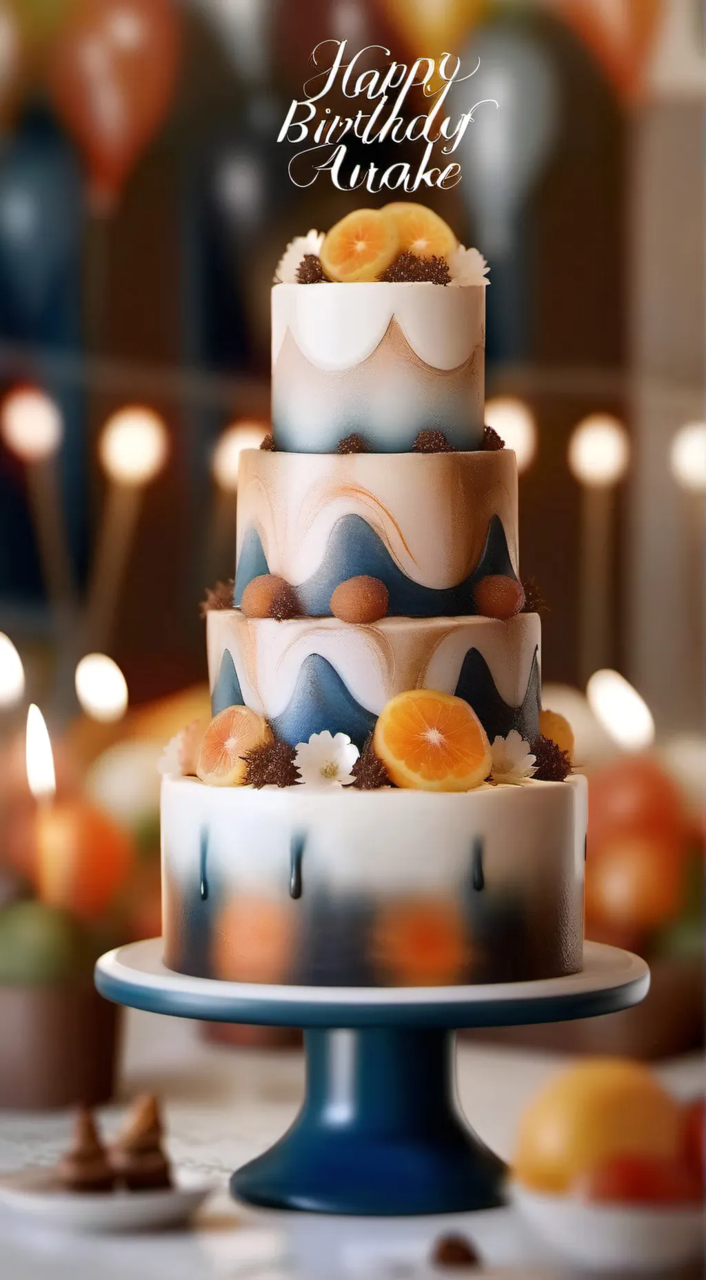 ai character: HAPPY B-DAY APRIL background