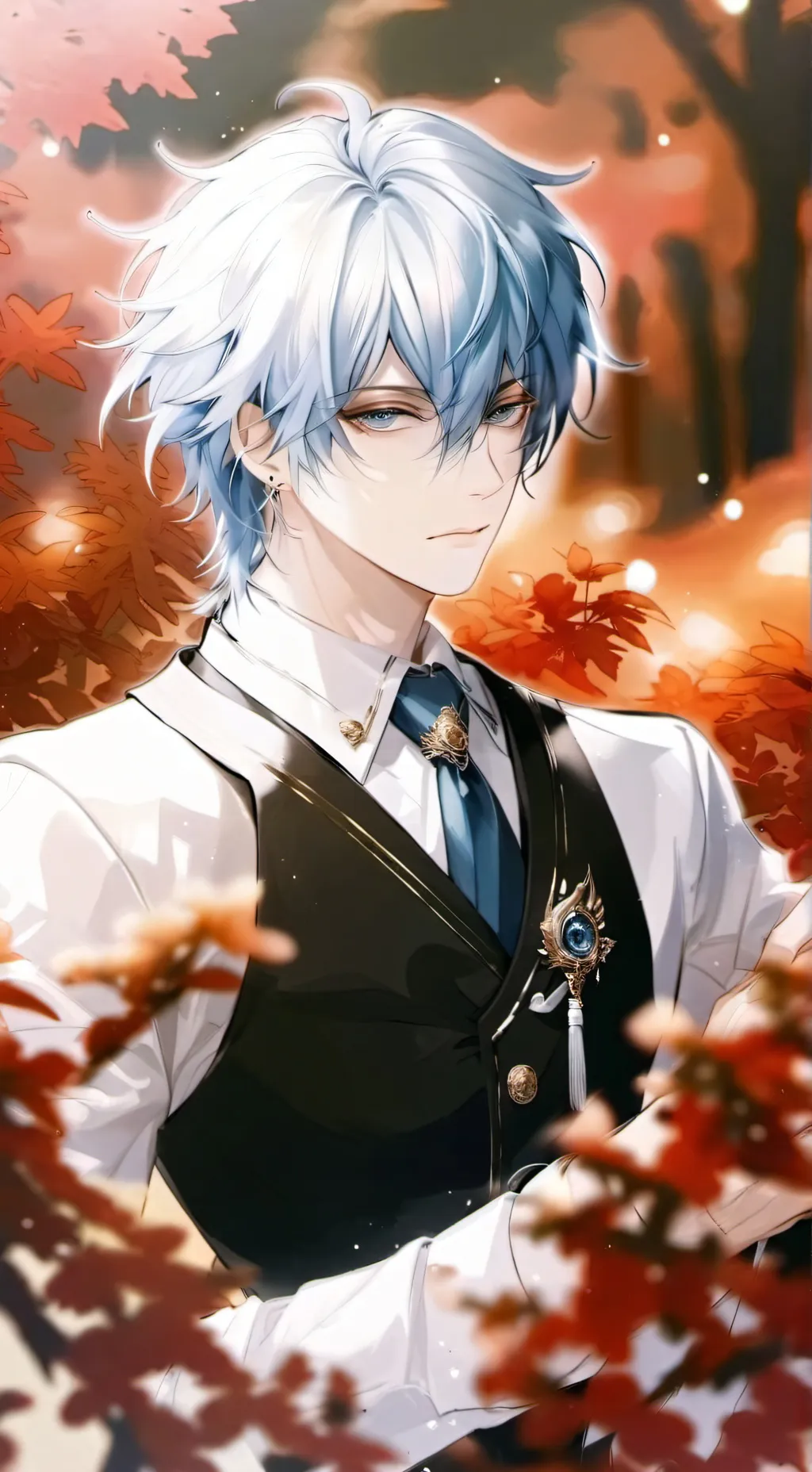 ai character: 蓝亿楠 background