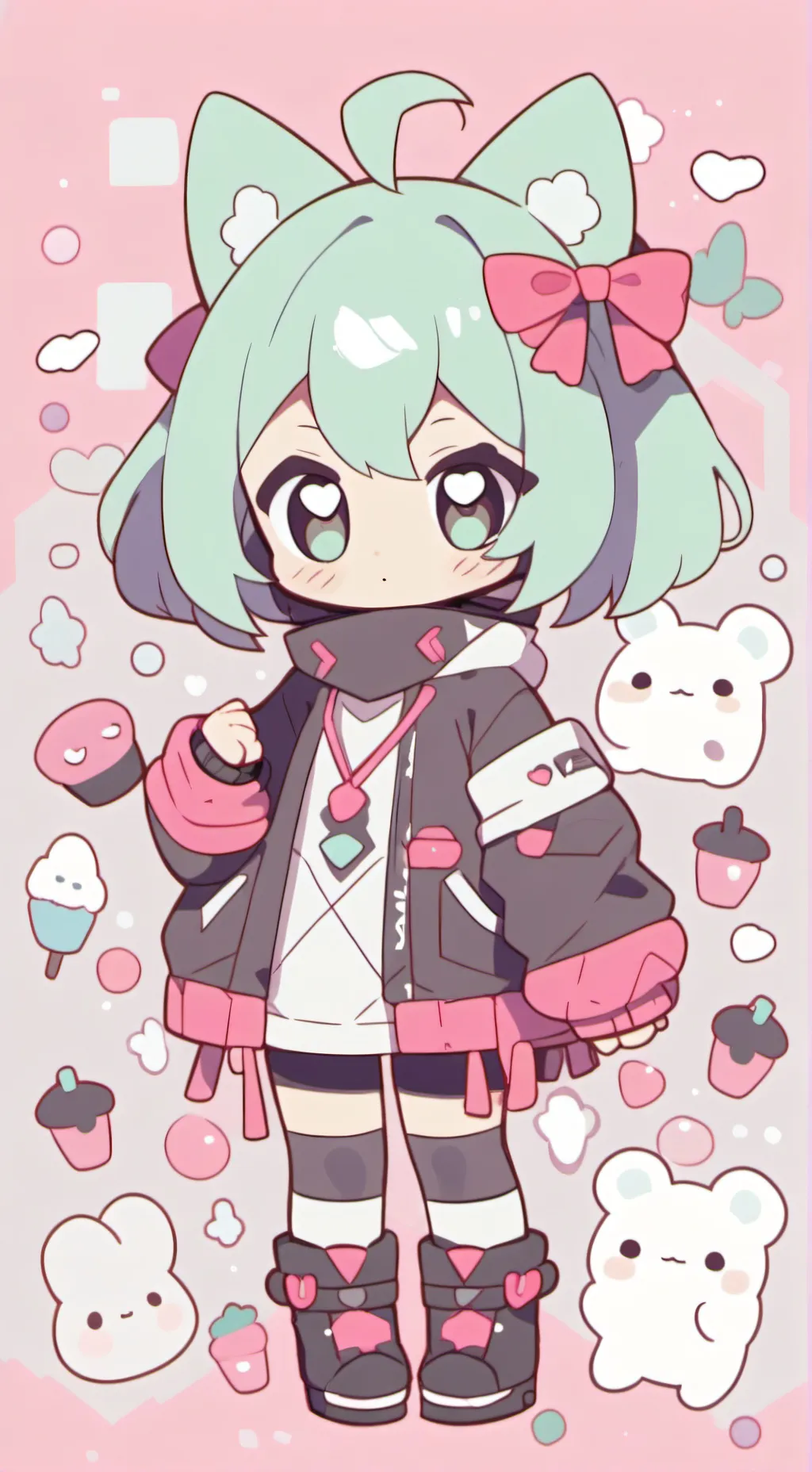 ai character: vee version one background