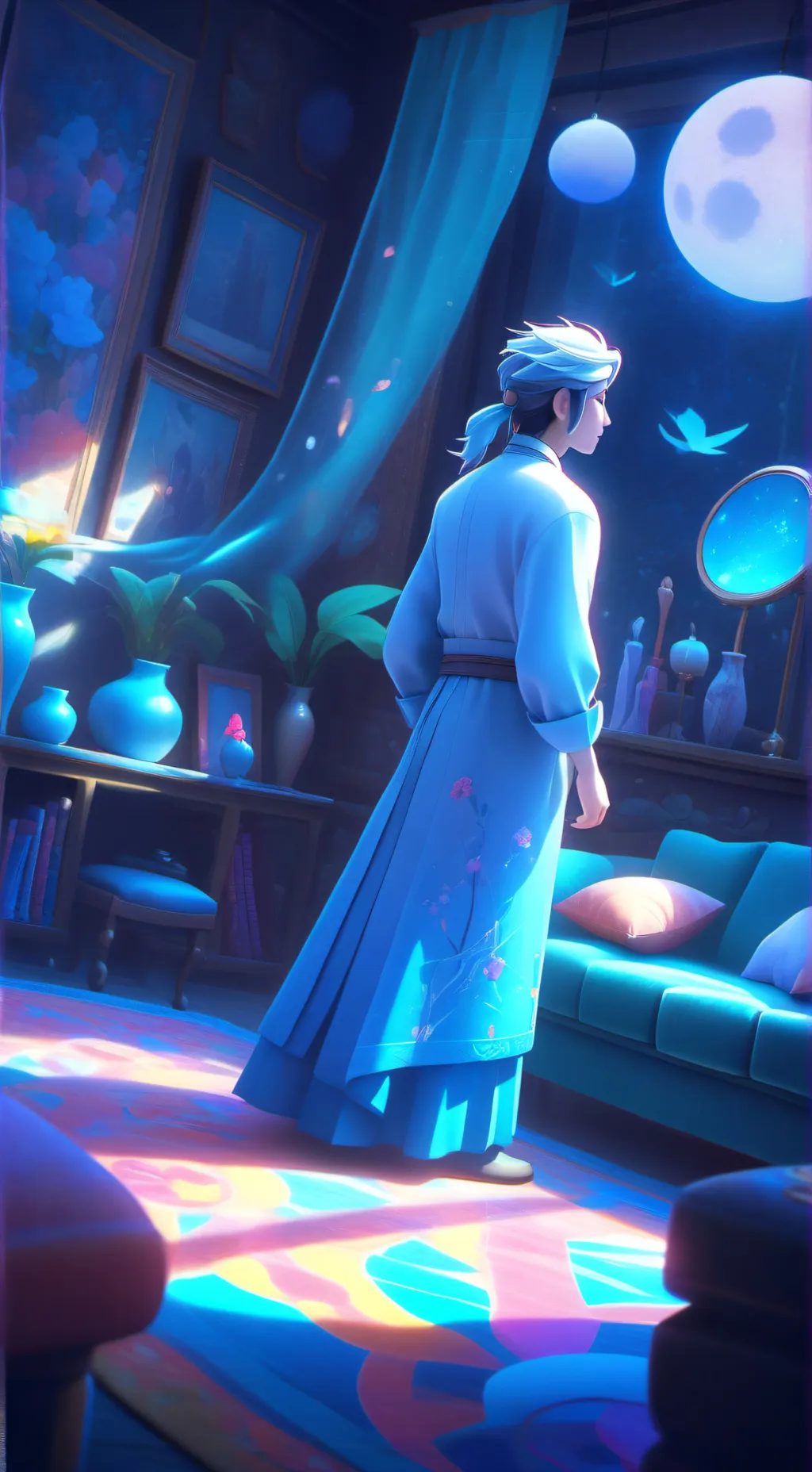 ai character: A Creepy Man background