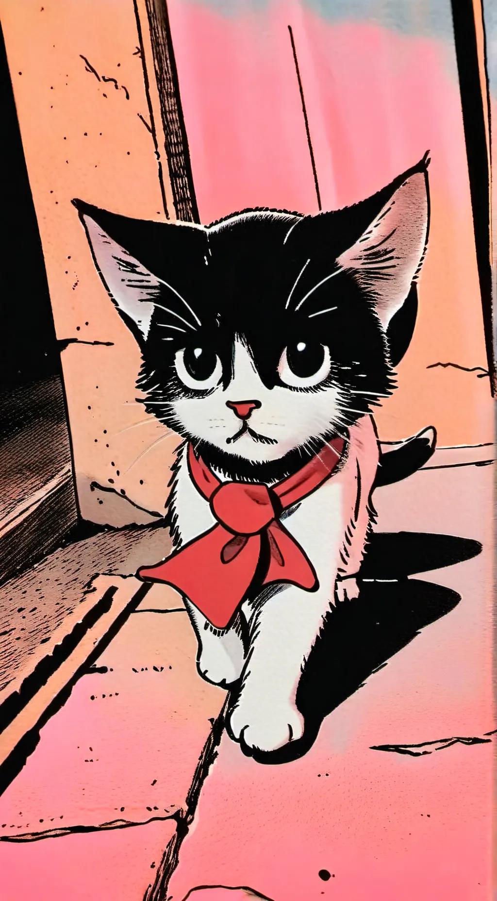 ai character: muchilio black background