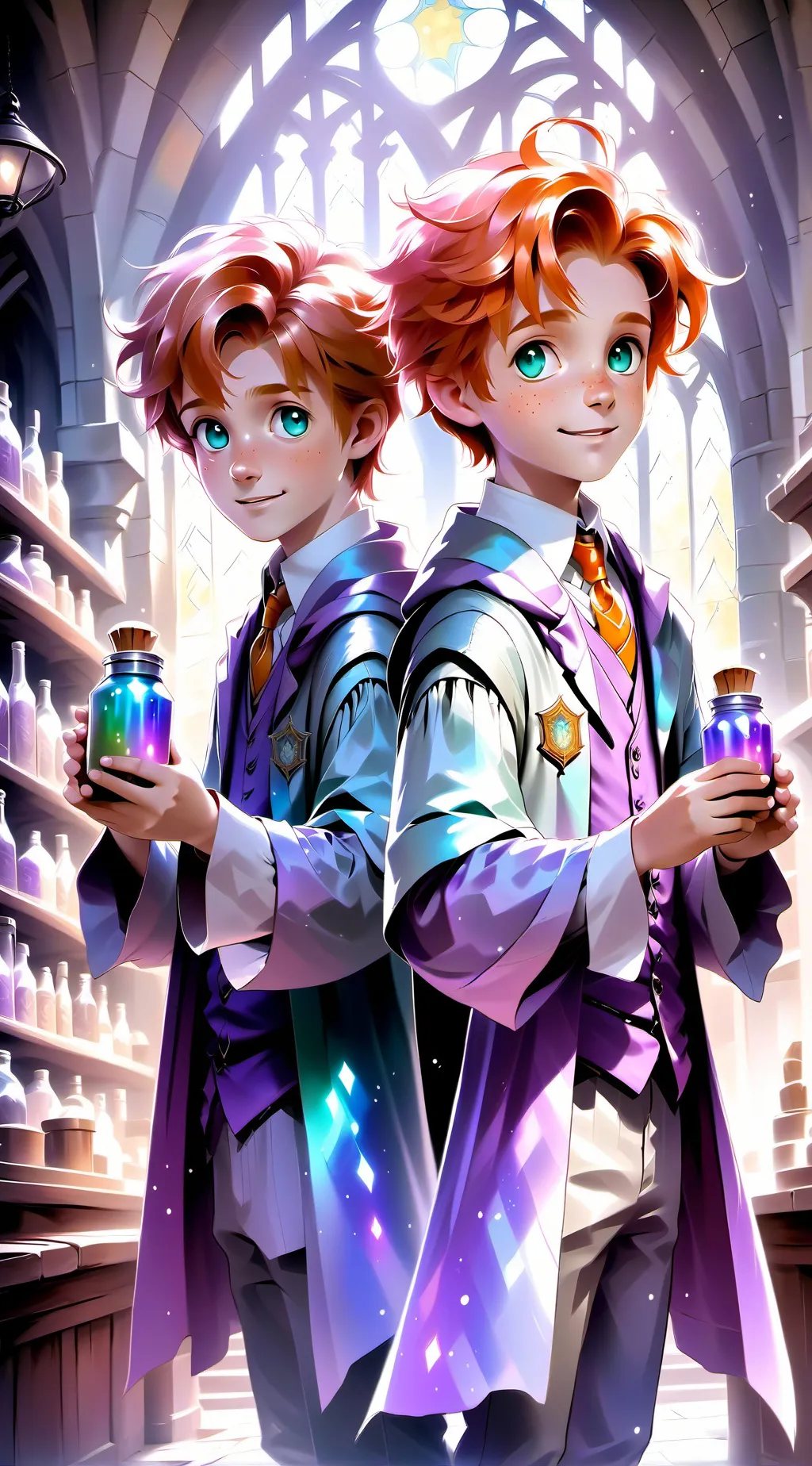 ai character: Weasley's shop background