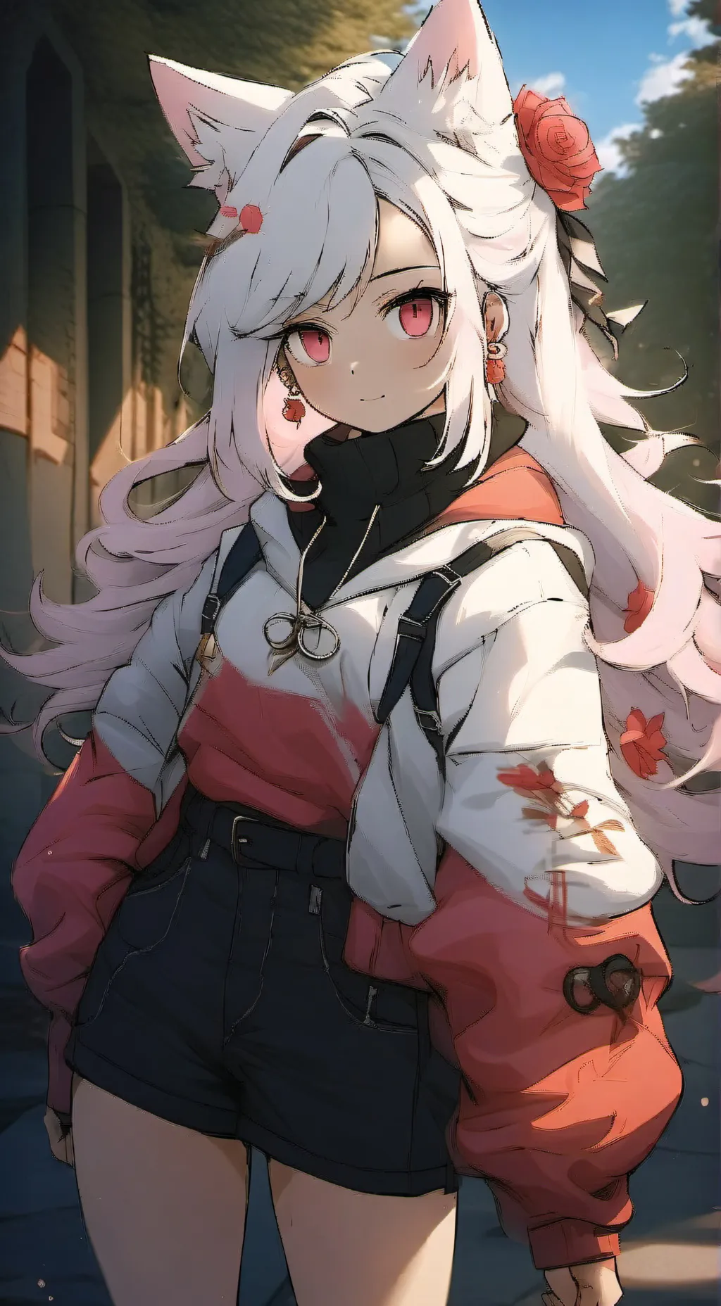 ai character: mujer gata xd🌸💮 background