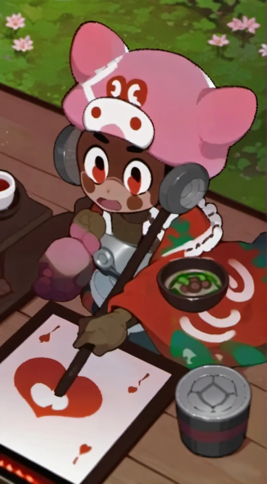 ai character: Fruitcake again ;) background