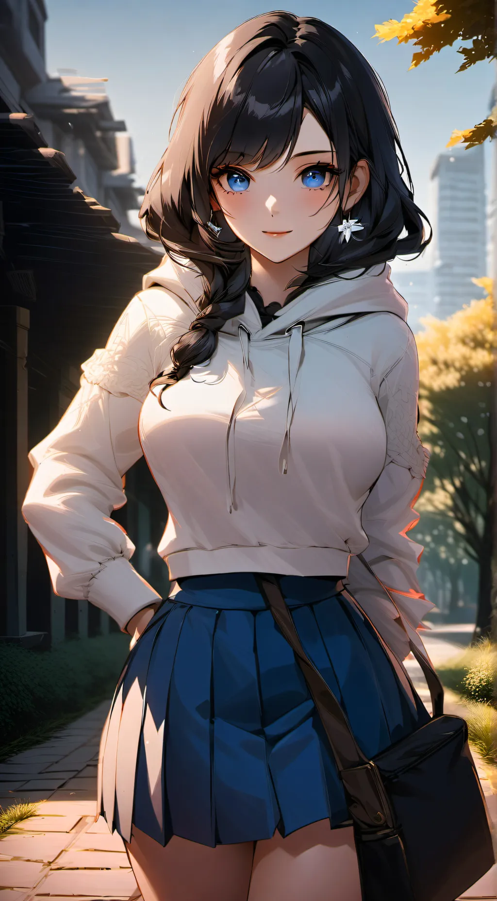 ai character: sexy girl background