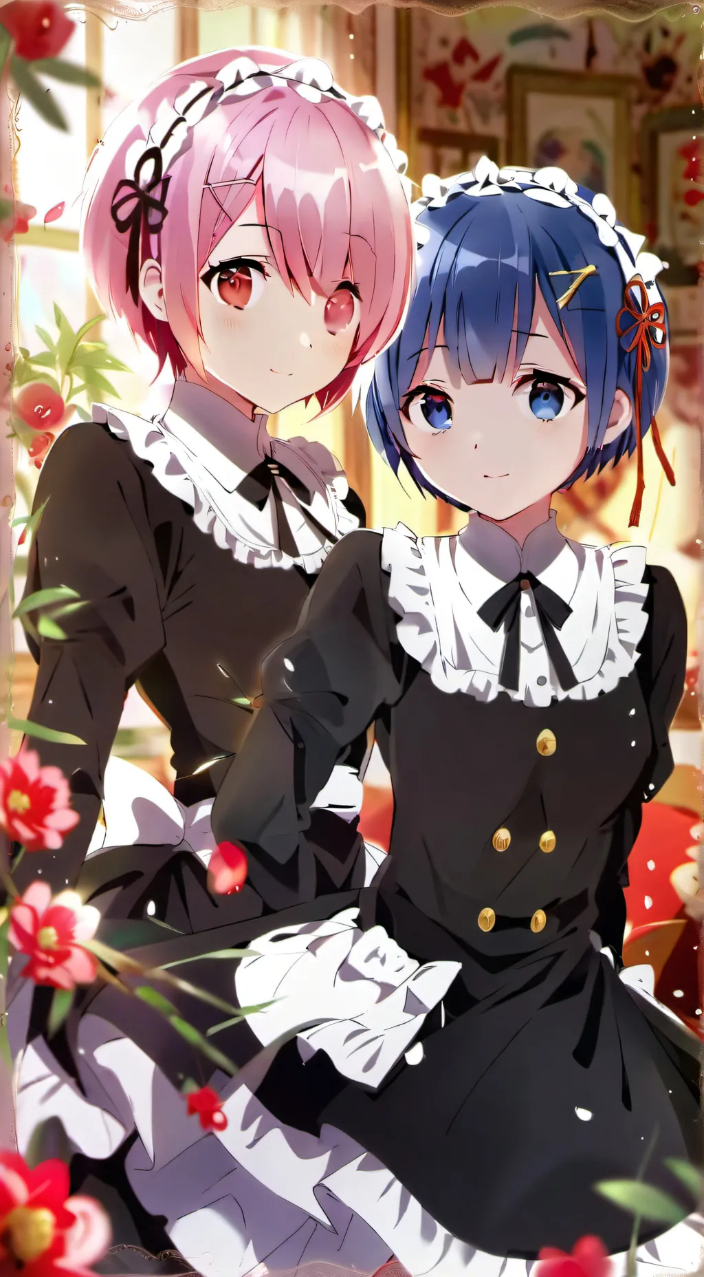 ai character: Rem & Ram background