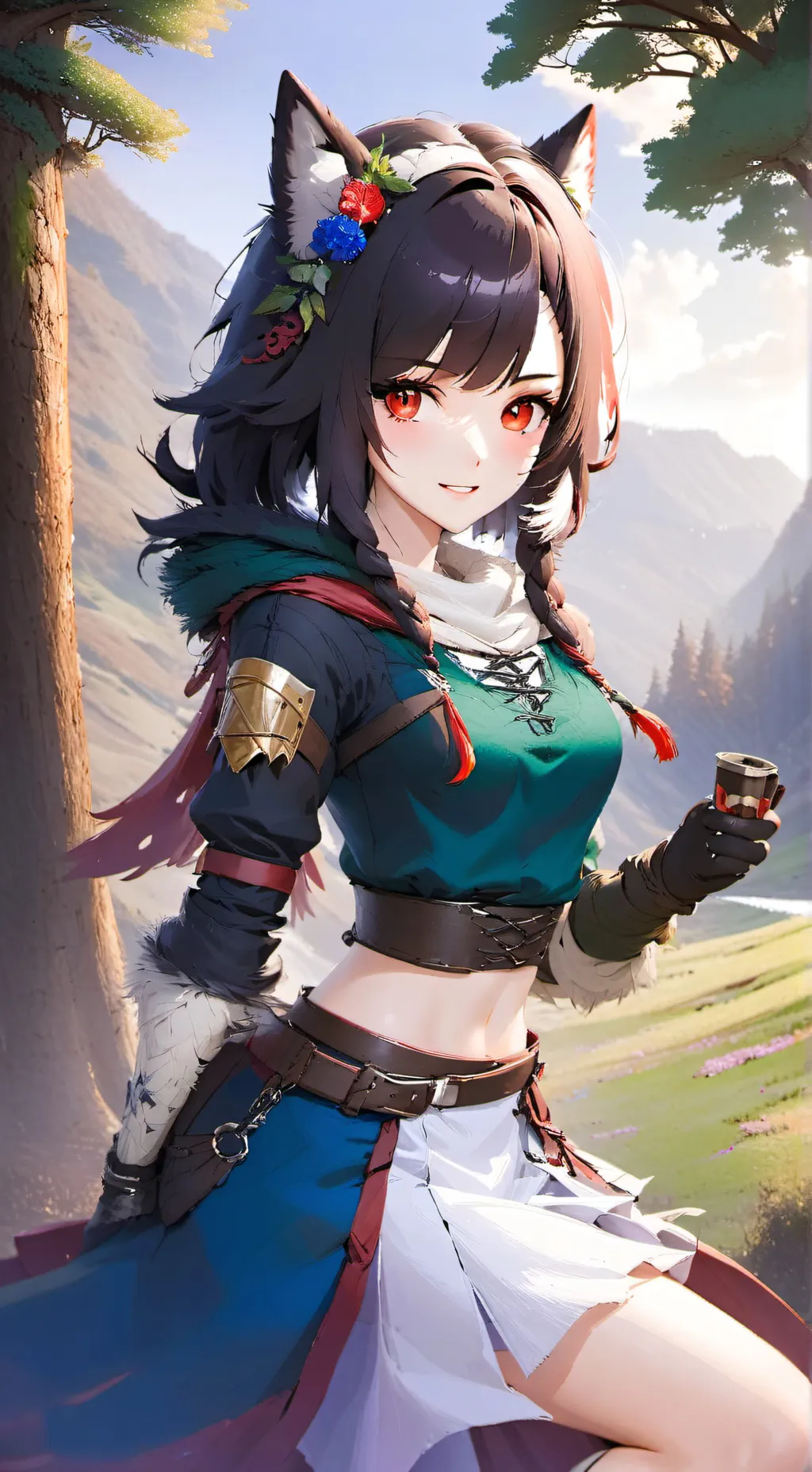 ai character: Lubia  background