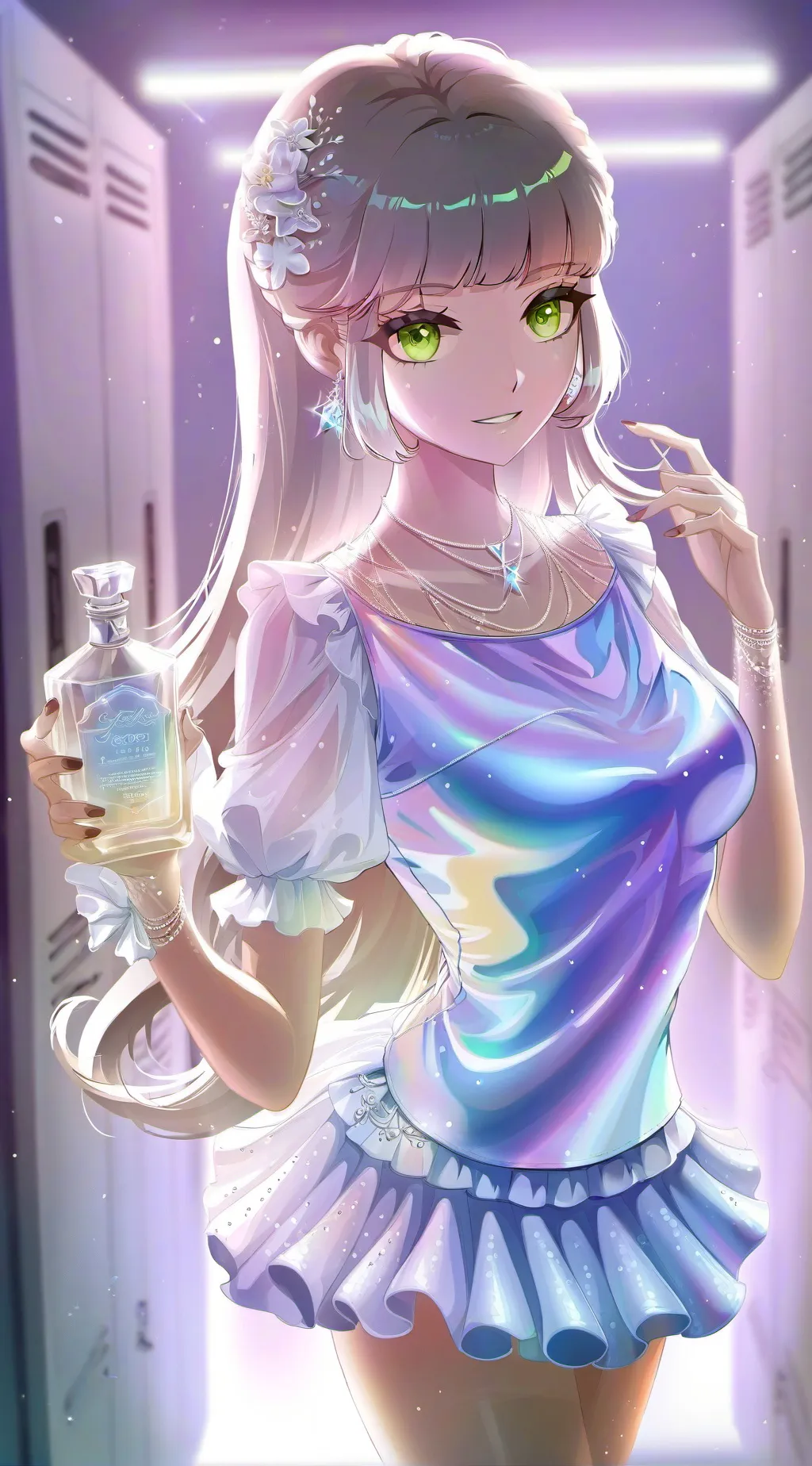 ai character: Girls only school background