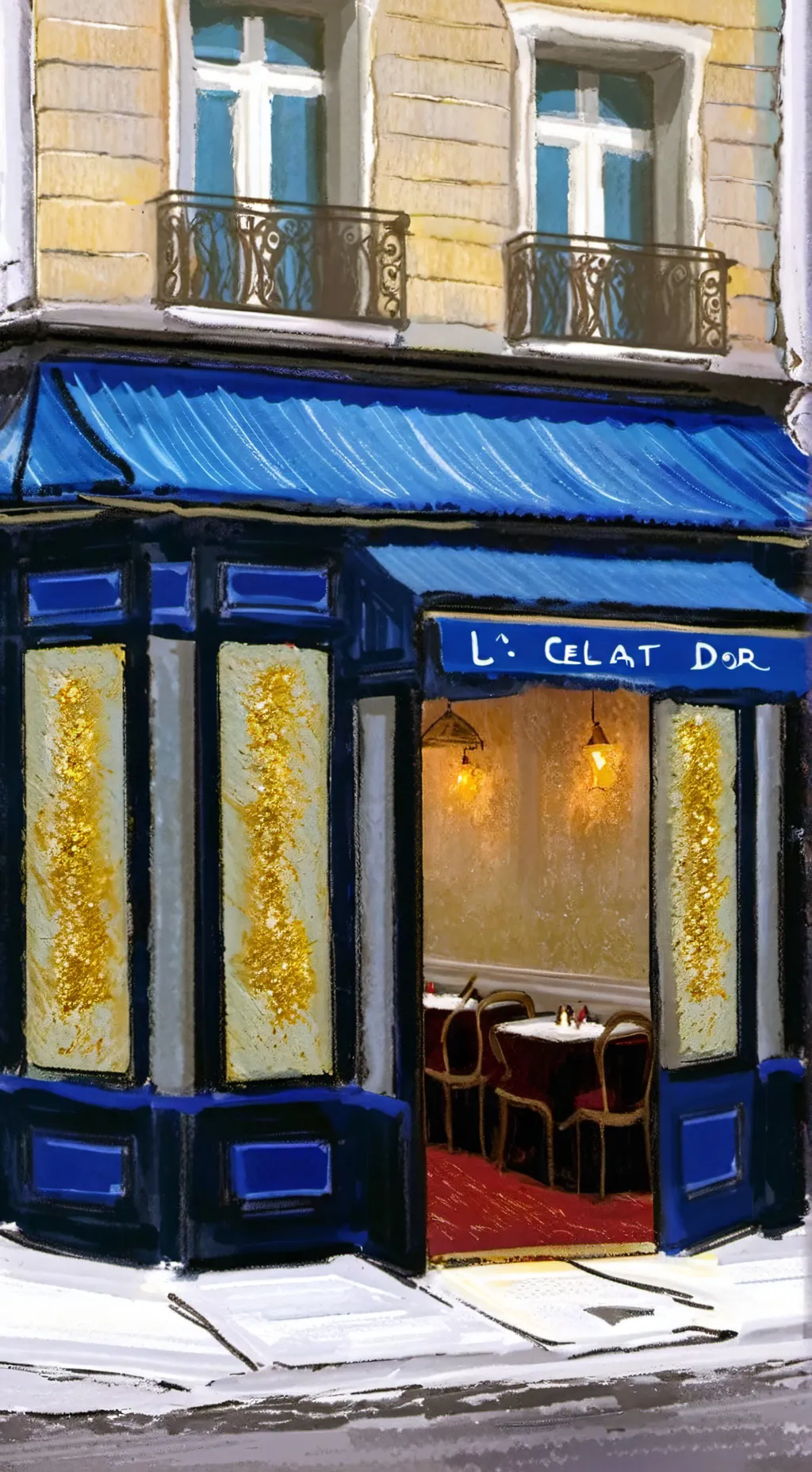 ai character: L'Éclat d'Or background