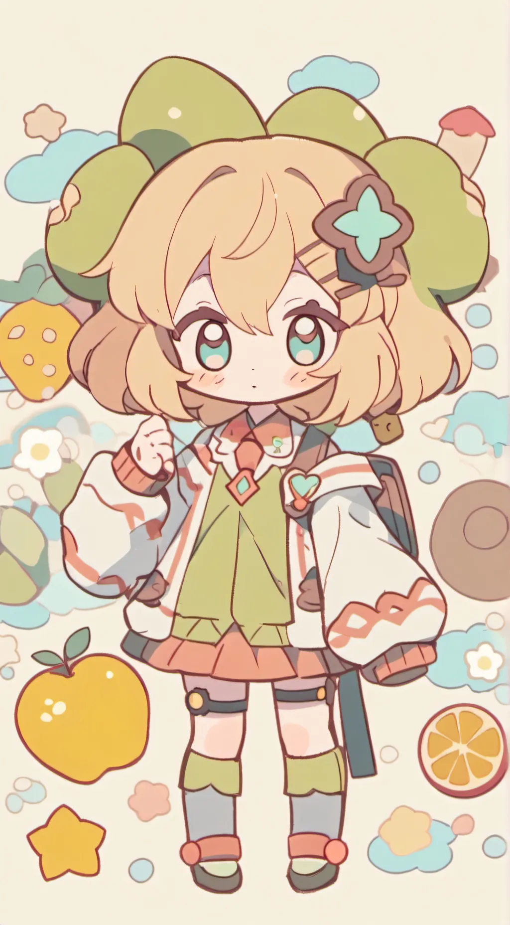 ai character: chibi background