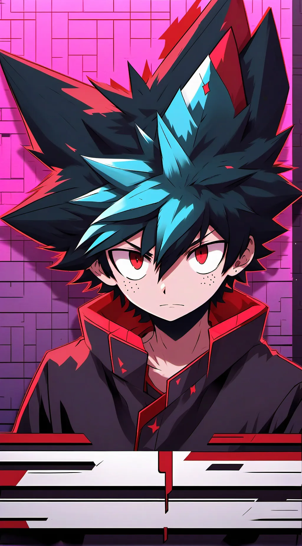 ai character: vox having stroke background