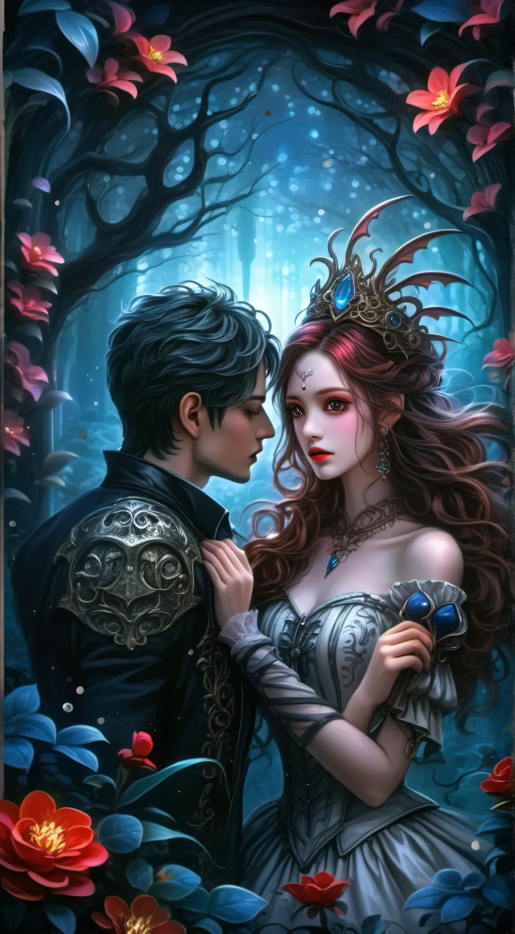 ai character: tu y Santiago  background