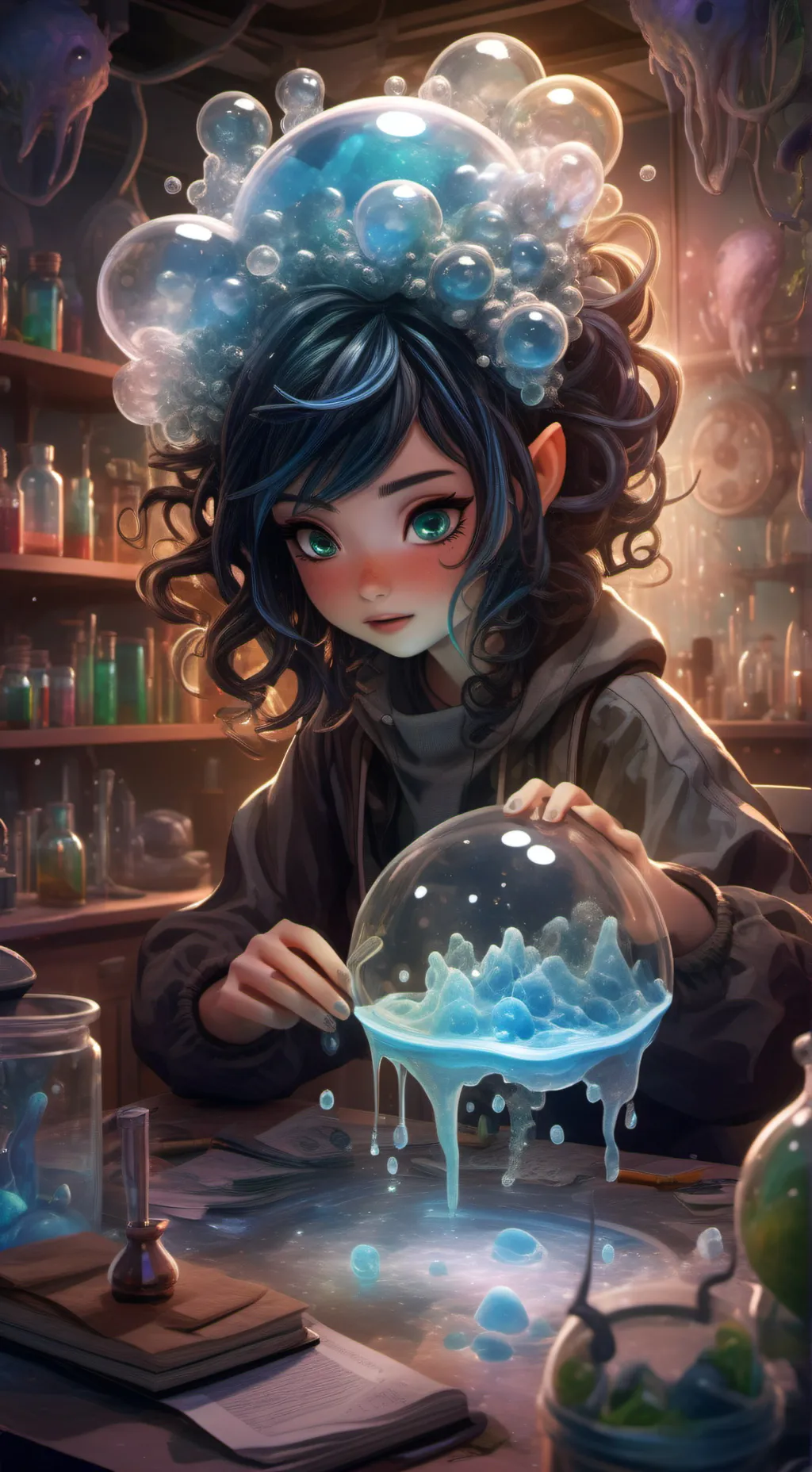 ai character: slimie  background