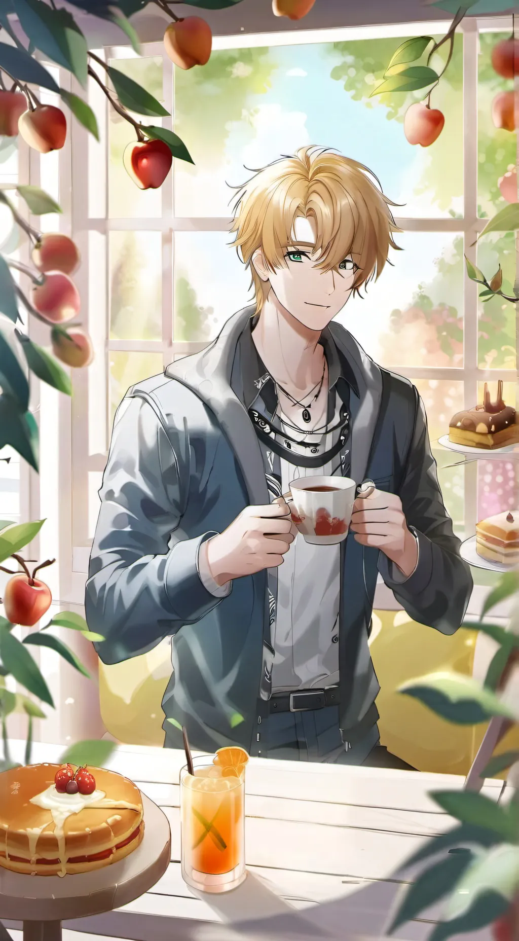 ai character: eri's apple juice  background