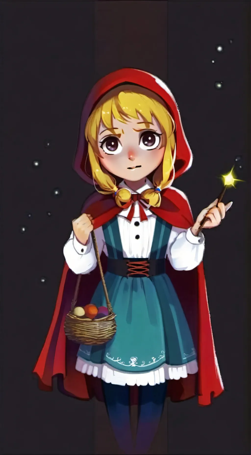 ai character: Little red :3 background
