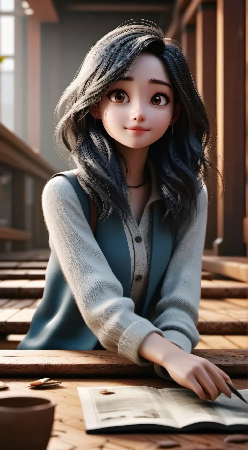 ai character: Сэми  background