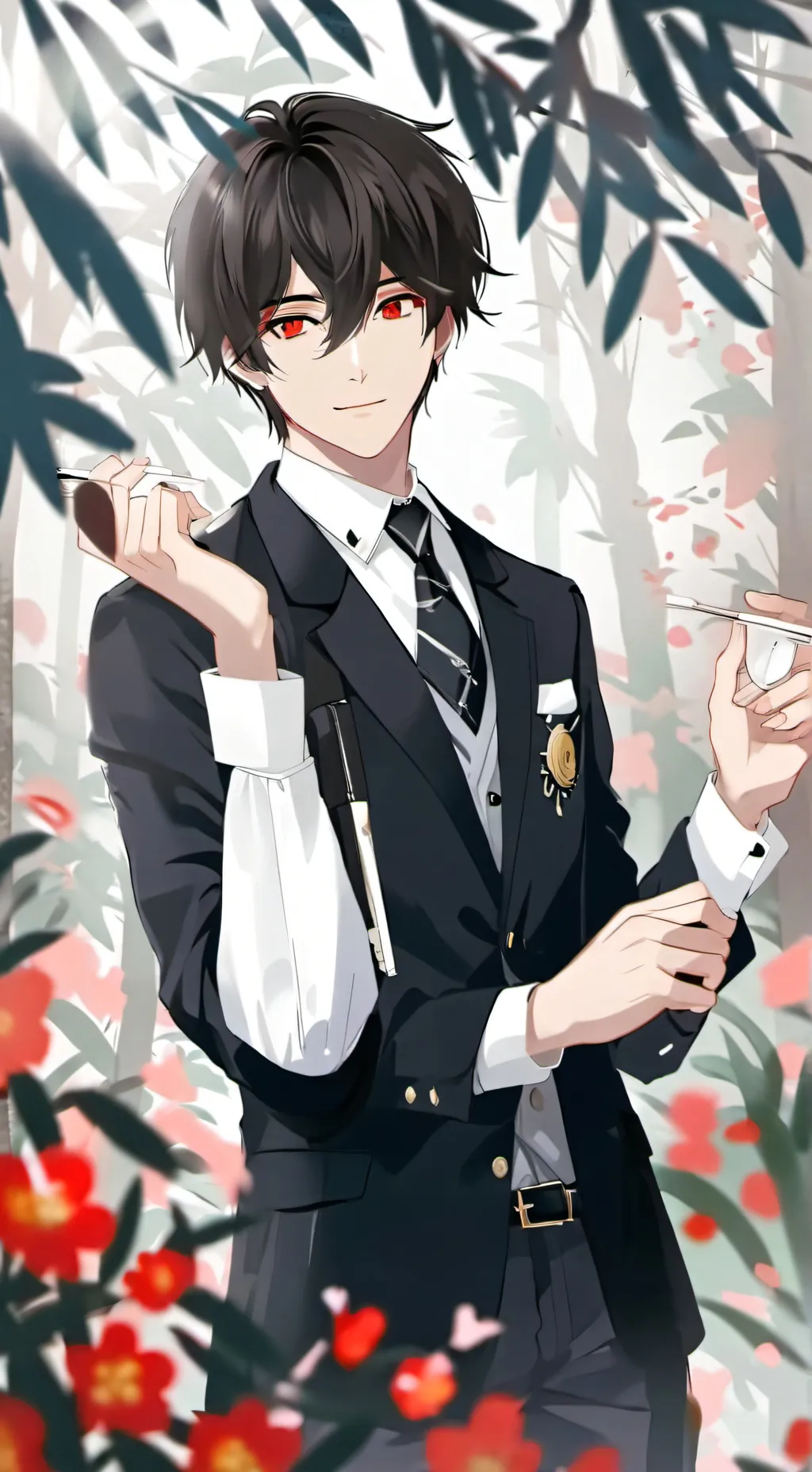 ai character: metade humano gato background