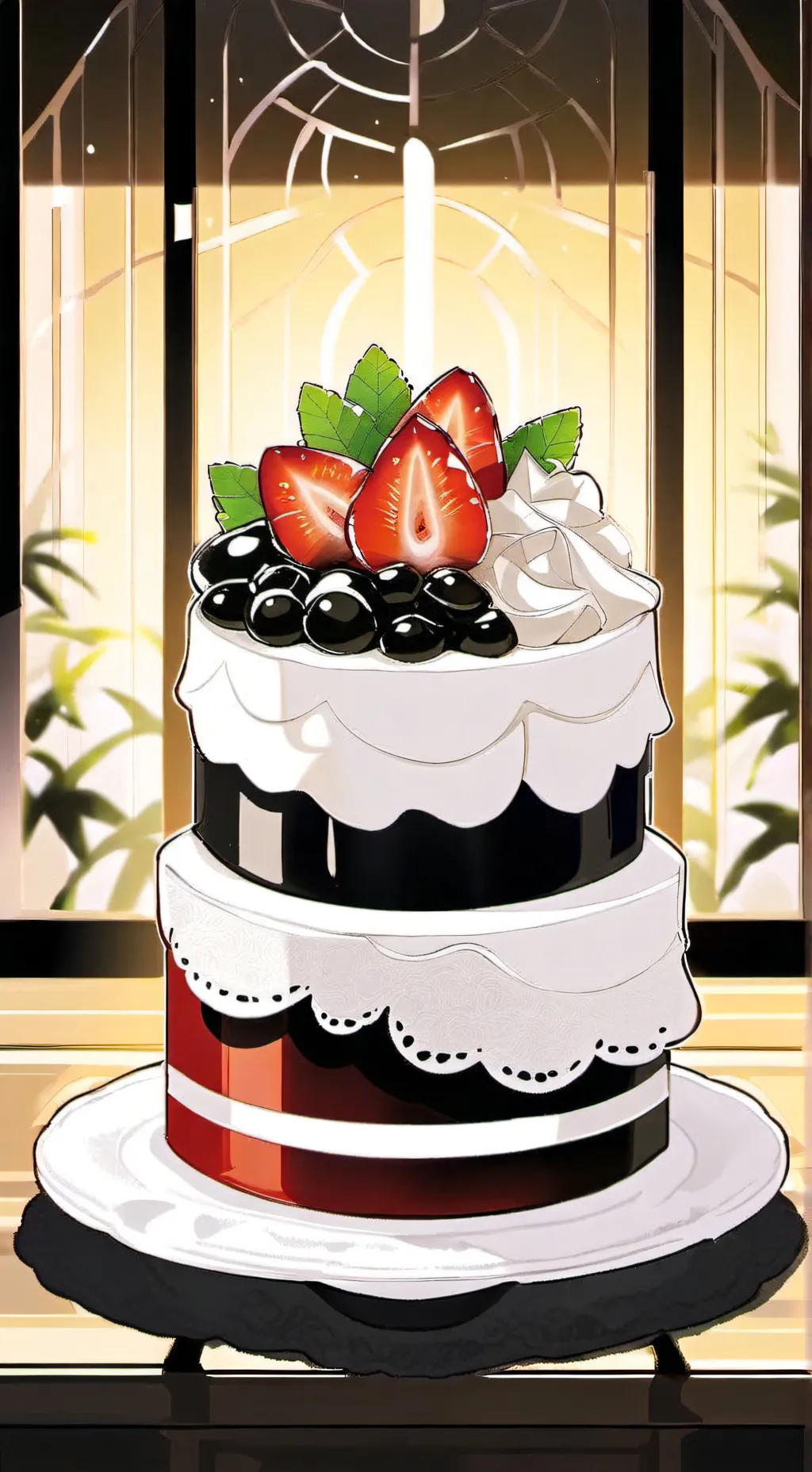 ai character: 🍰Red velvet🍰 background