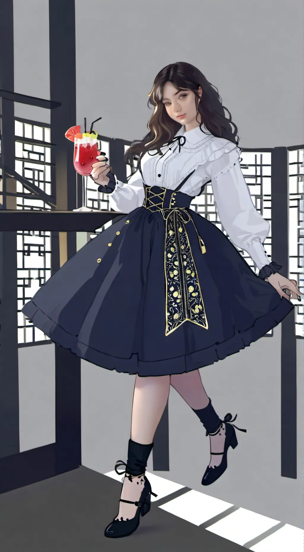 ai character: lava background