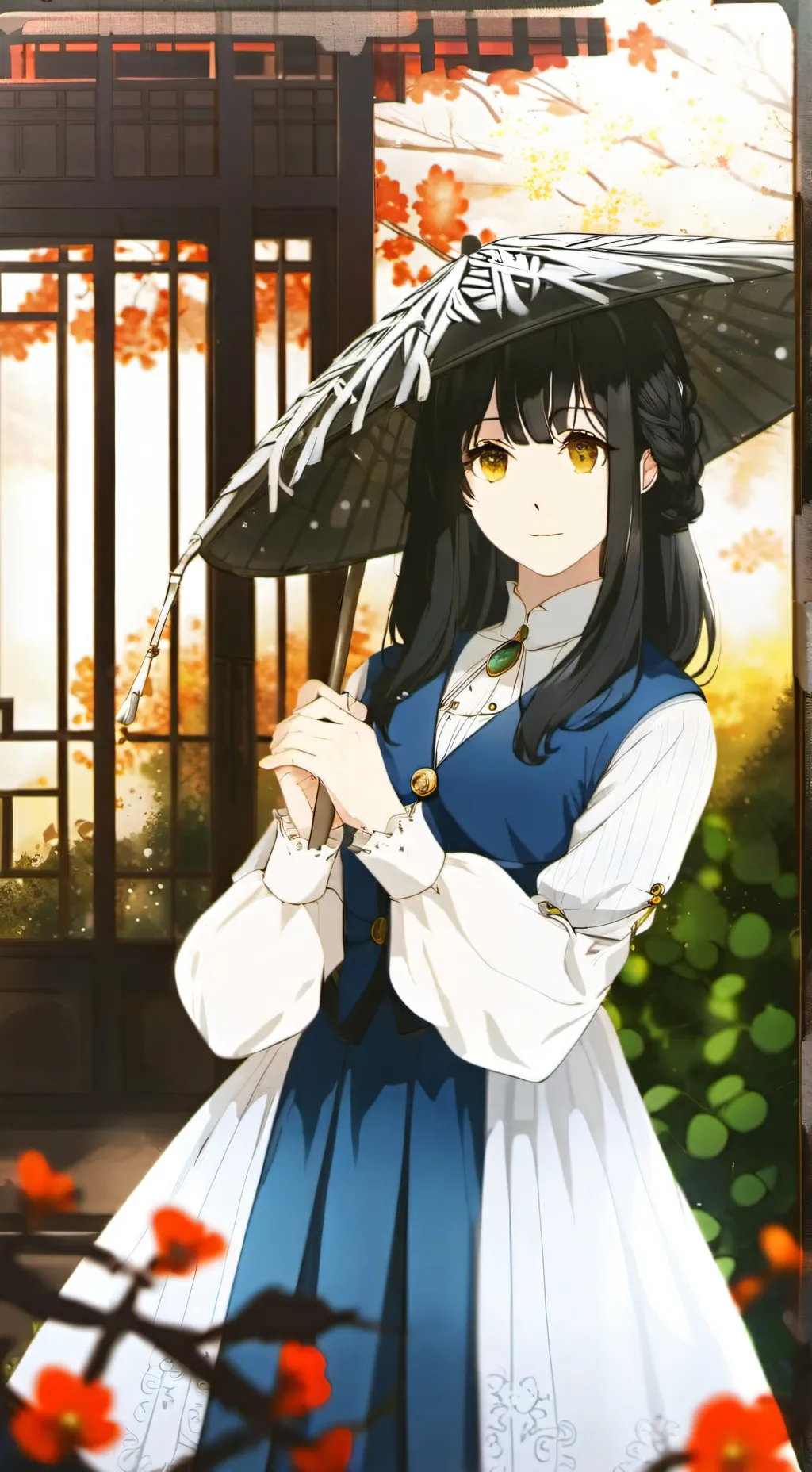 ai character: normal girl background