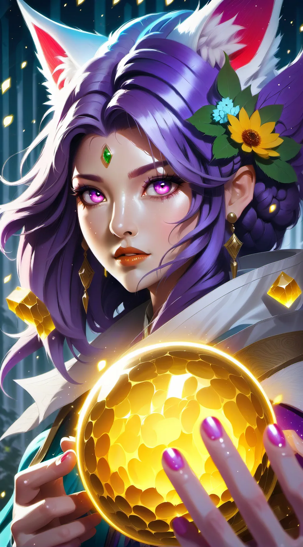 ai character: diosa.del hielo background