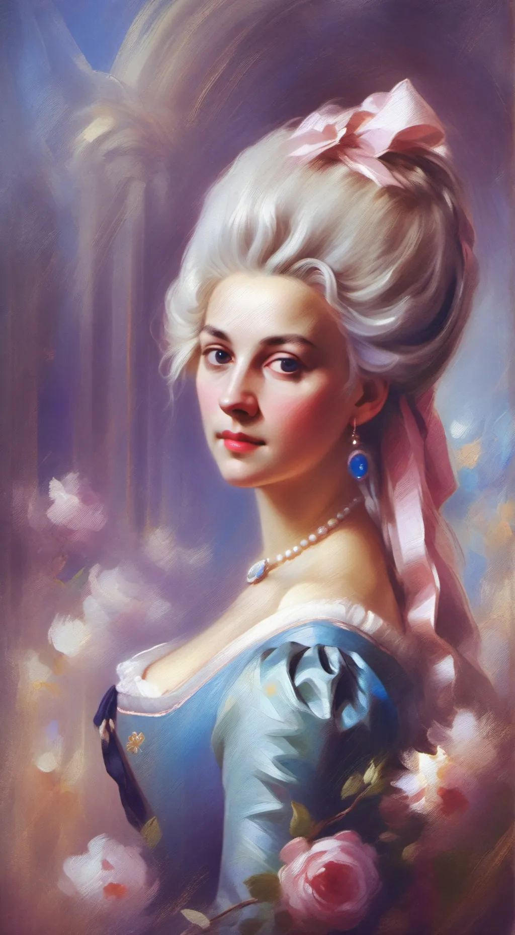 ai character: Marie Antoinette  background