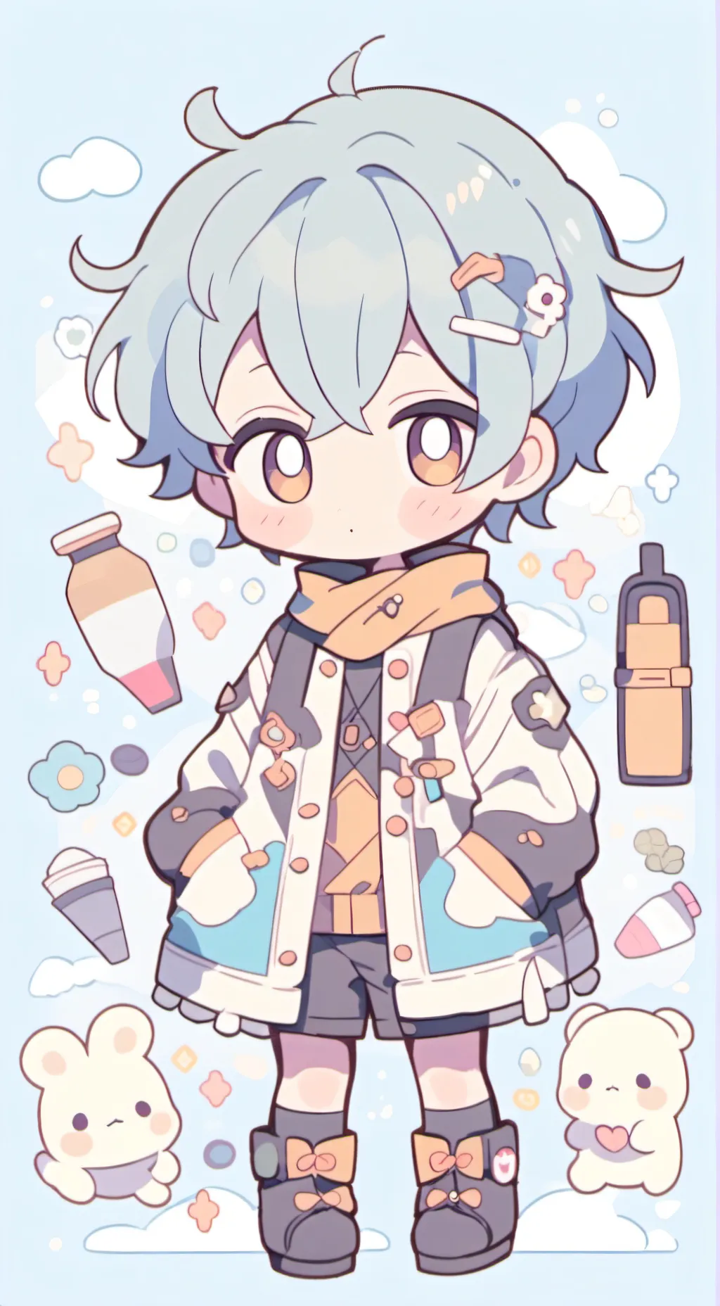 ai character: MHA kiss background