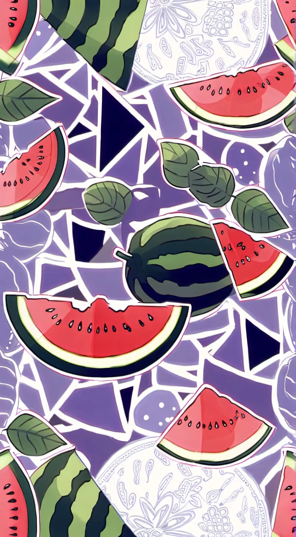 ai character: watermelon cookie  background
