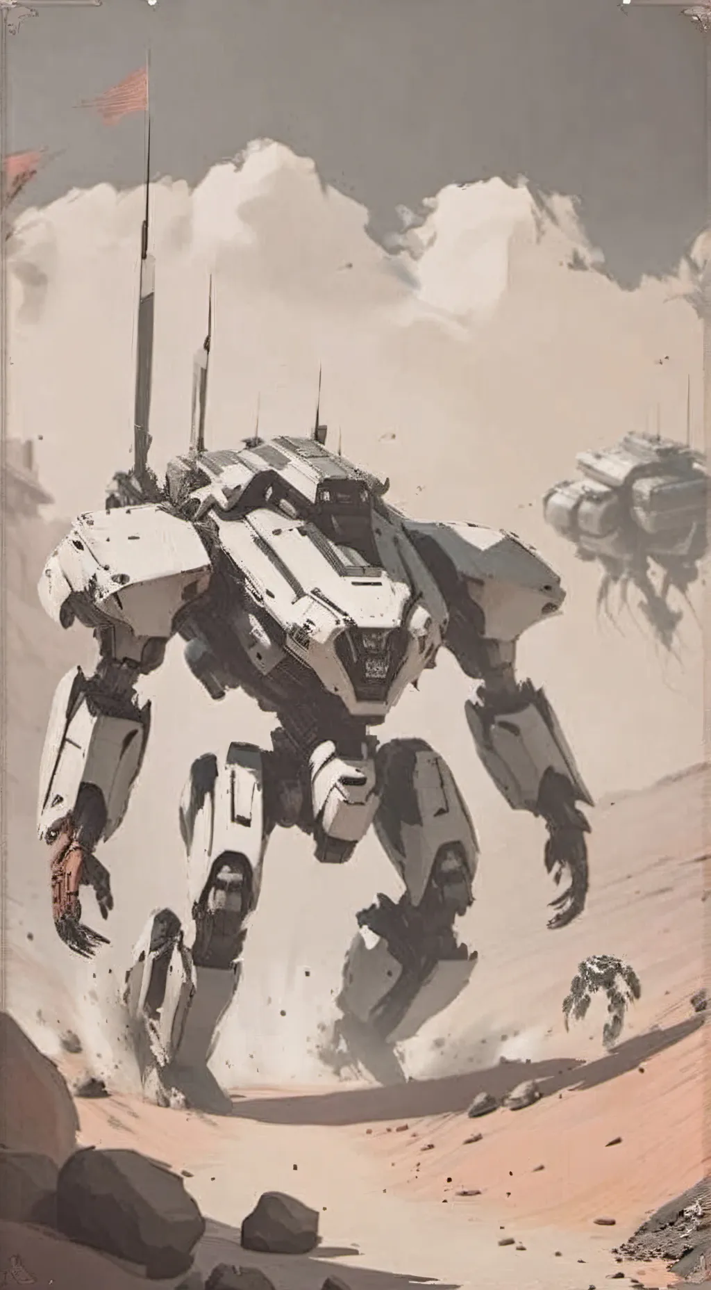 ai character: war robots frontie background