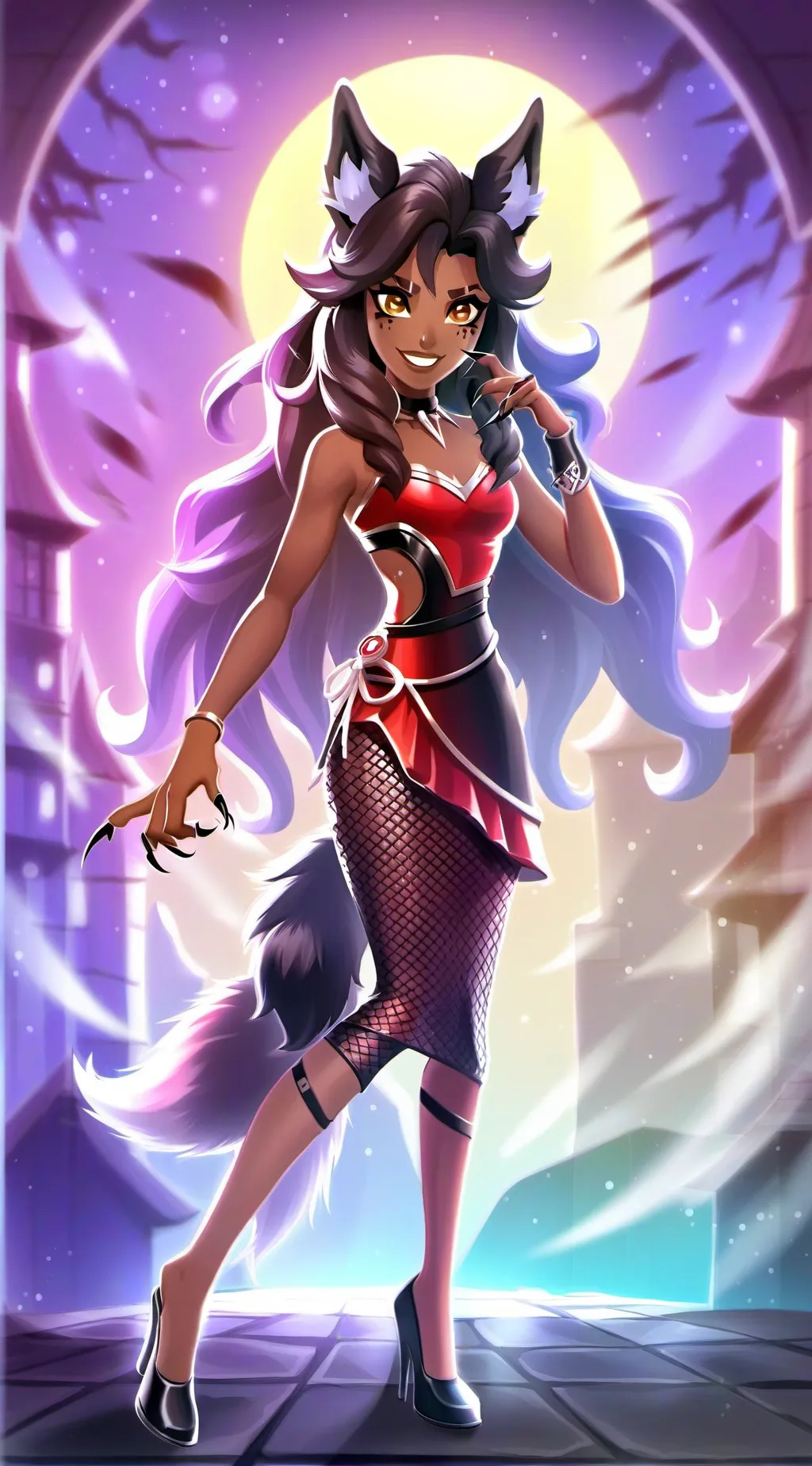 ai character: Werewolf CynTessa background